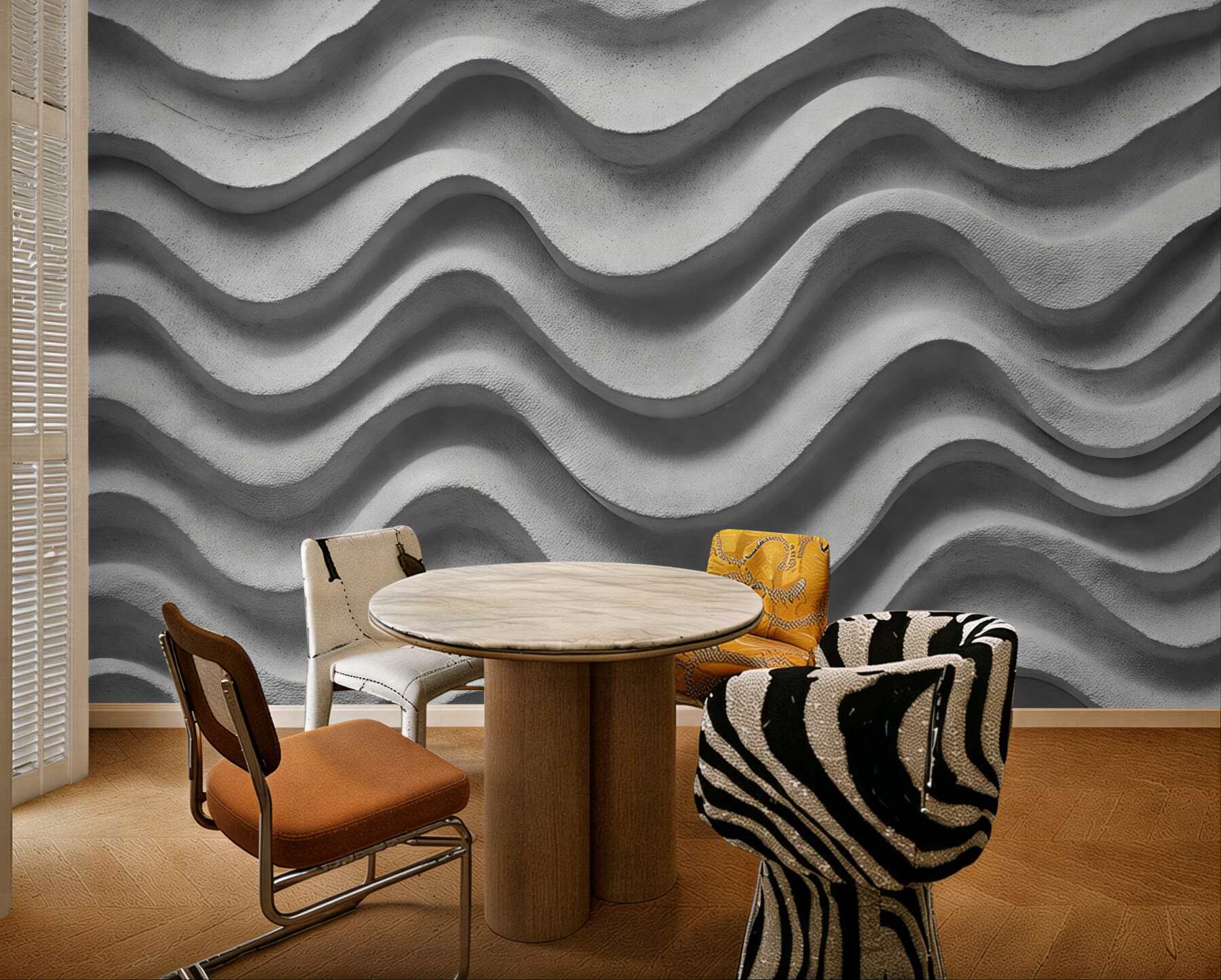Fototapeta szare fale w nowoczesnym minimalizmie