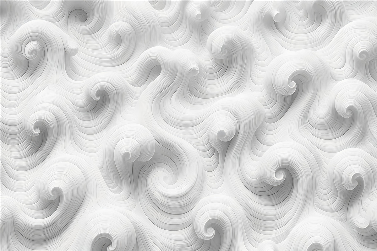 Fototapeta białe abstrakcyjne fale 3d