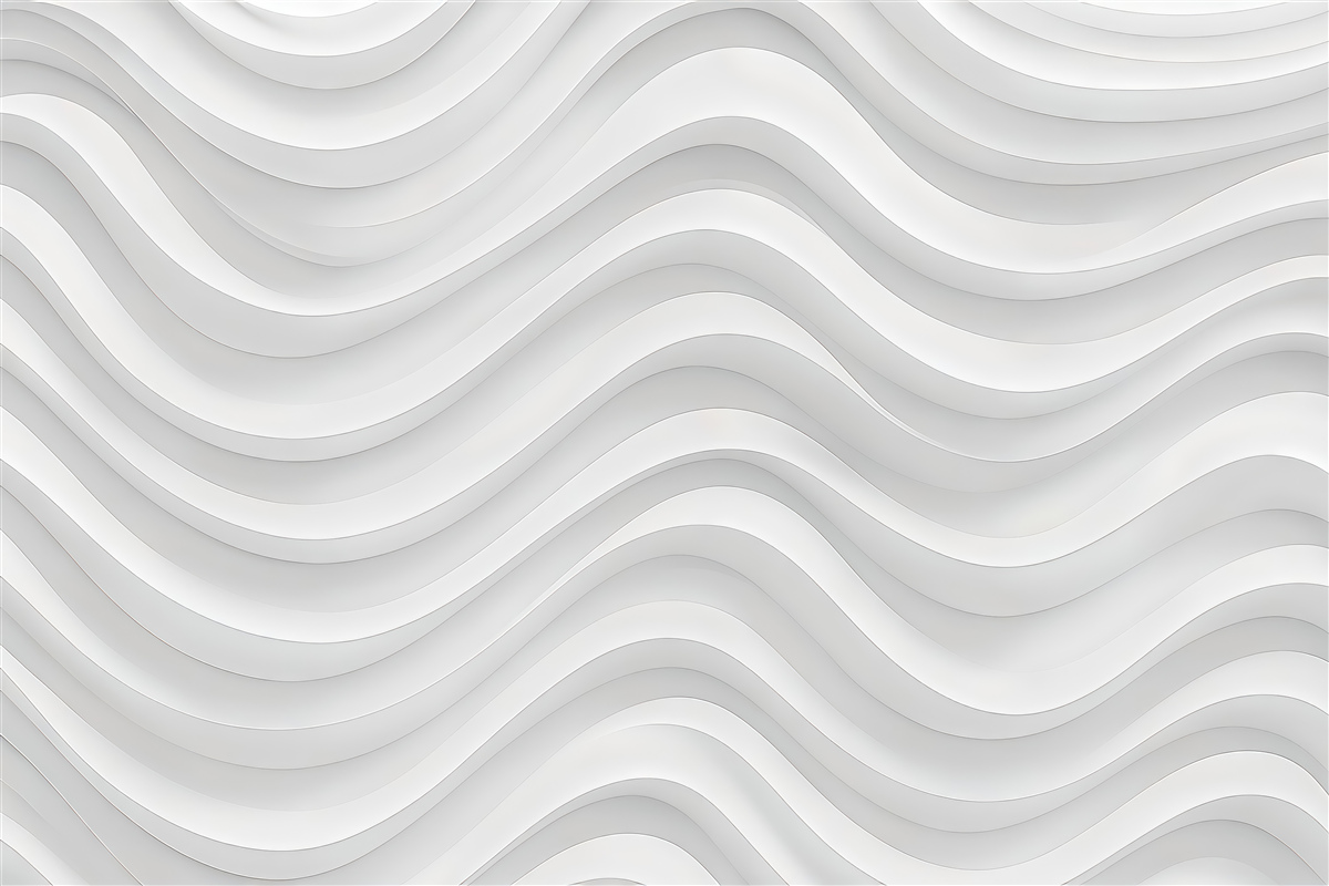 Fototapeta białe faliste linie minimalistyczne 3d