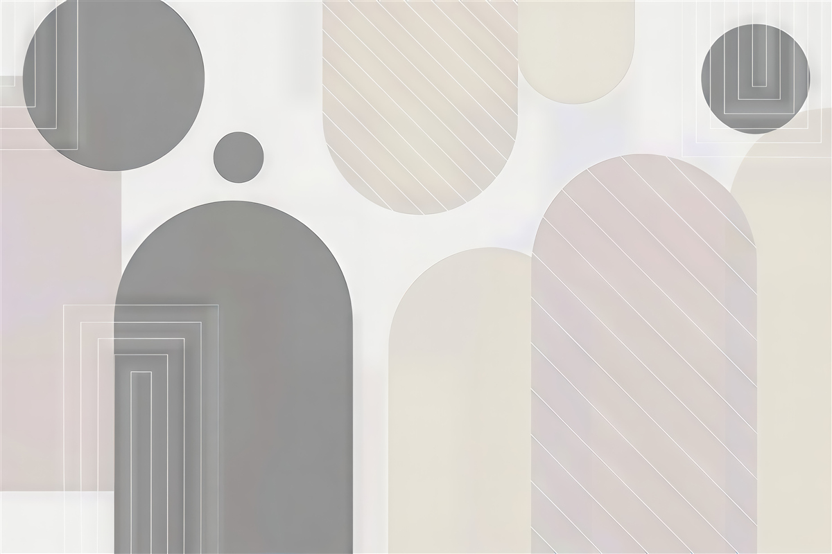 Fototapeta geometryczna harmonia w pastelowym minimalizmie