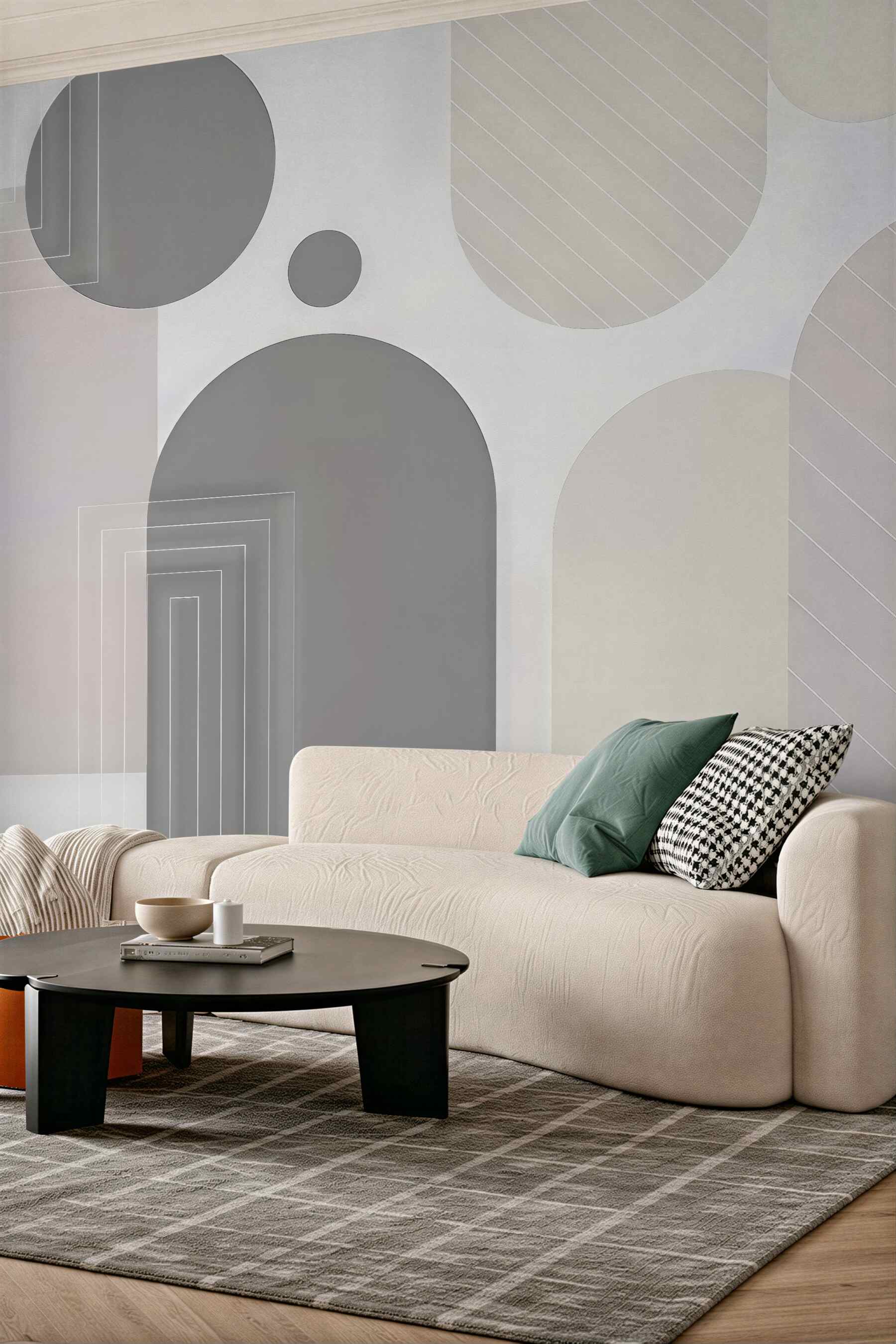 Fototapeta geometryczna harmonia w pastelowym minimalizmie