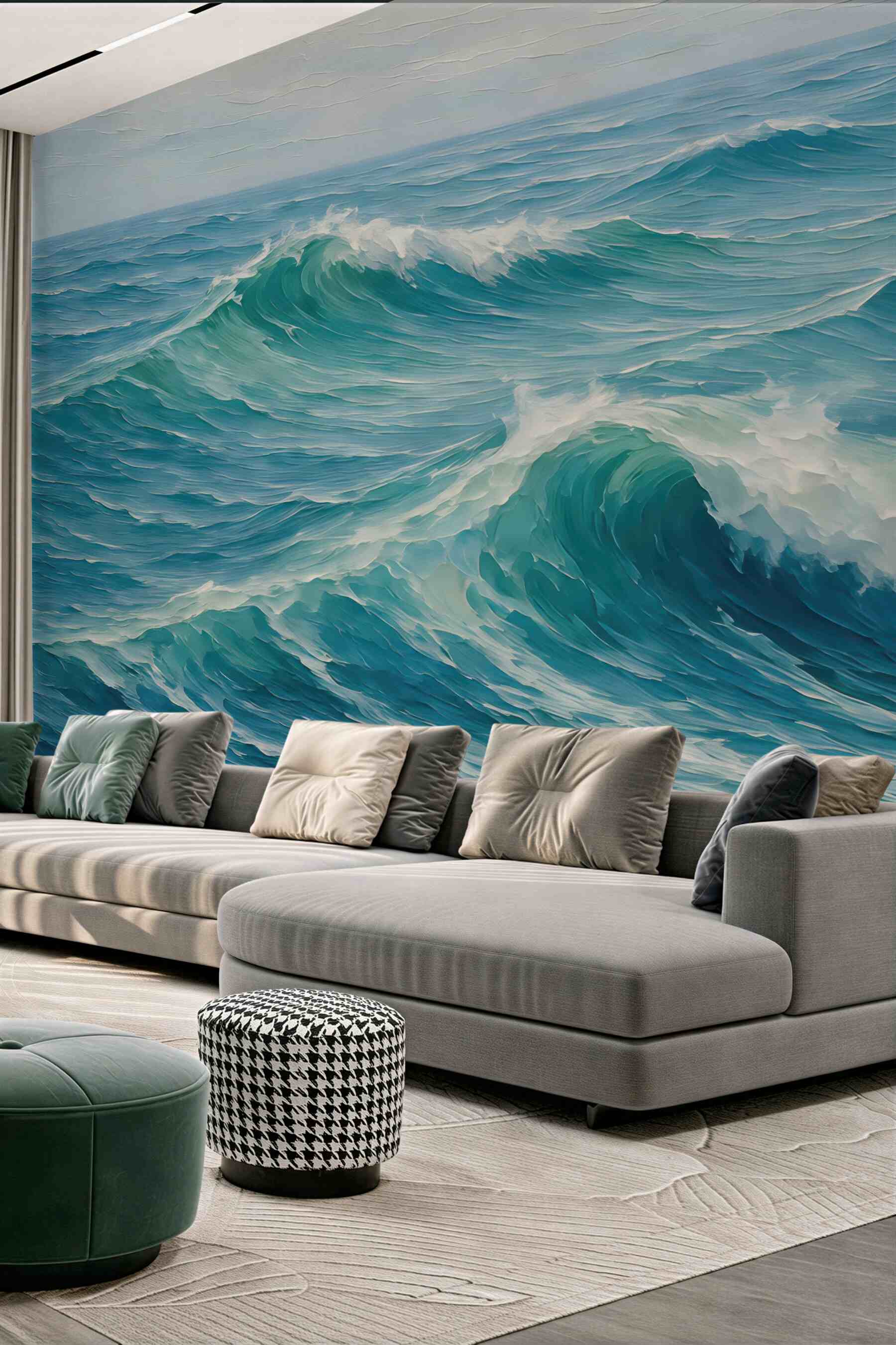 Fototapeta turkusowe fale spokojnego oceanu