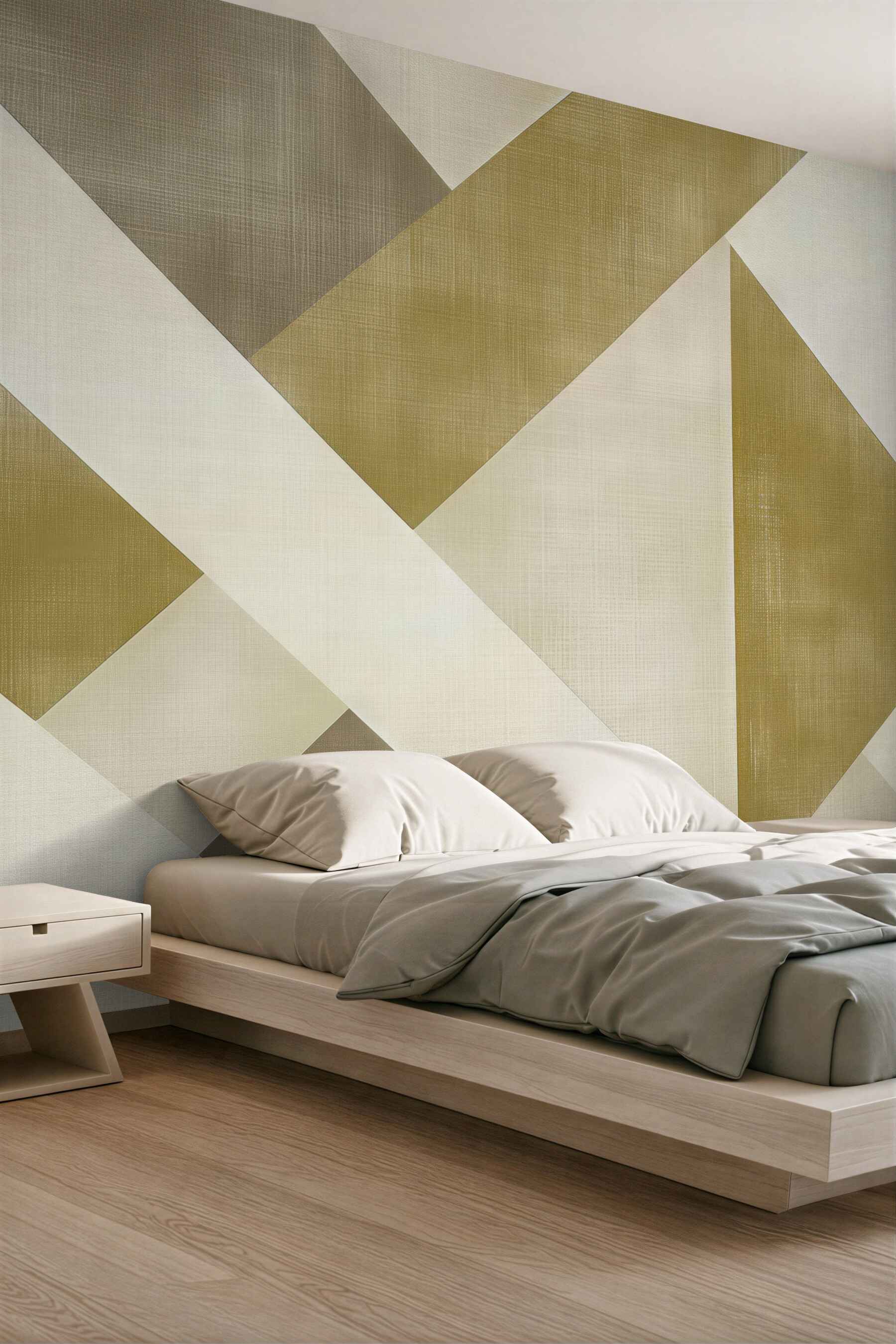 Fototapeta beżowa geometria eleganckiego spokoju