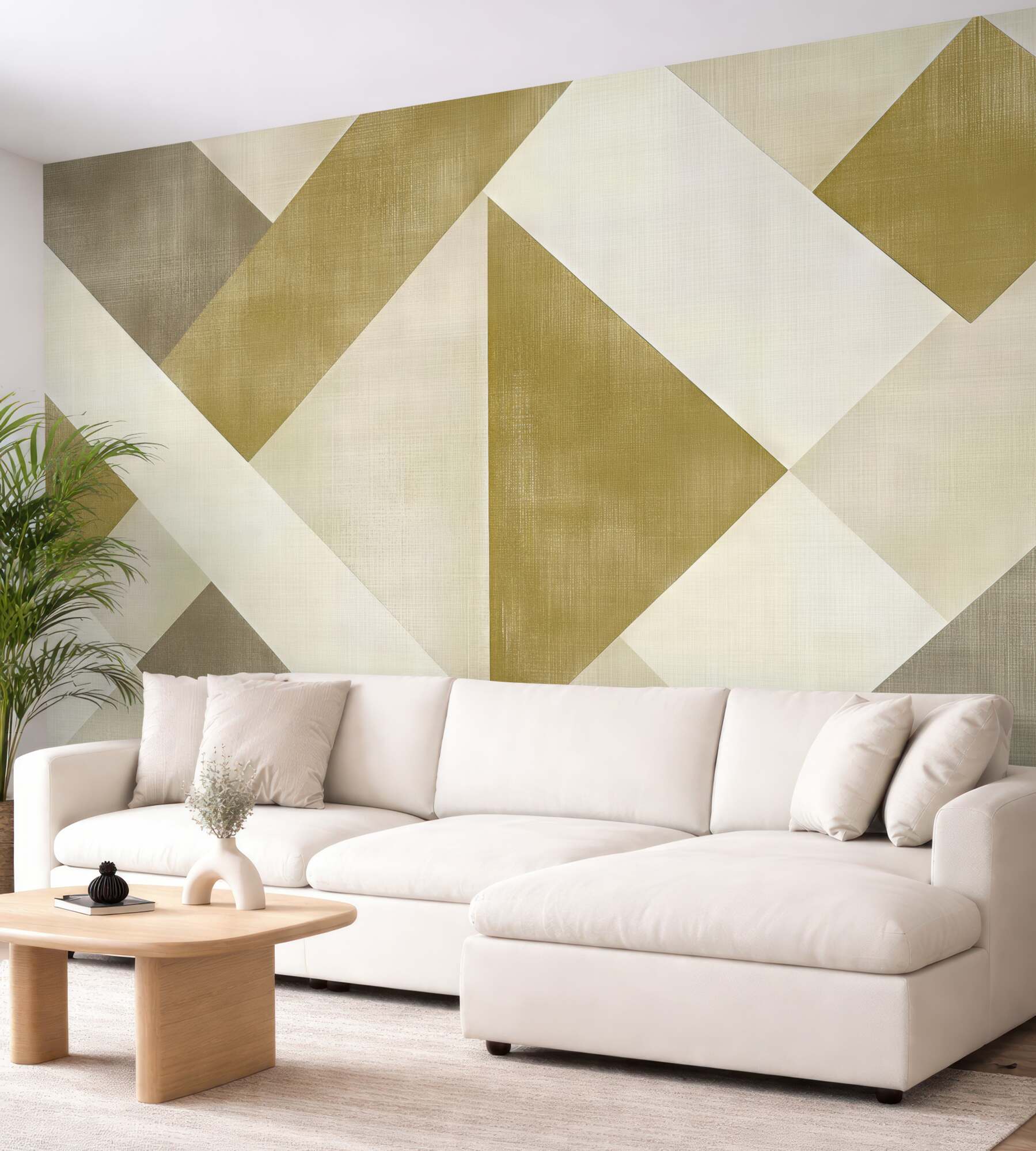 Fototapeta beżowa geometria eleganckiego spokoju