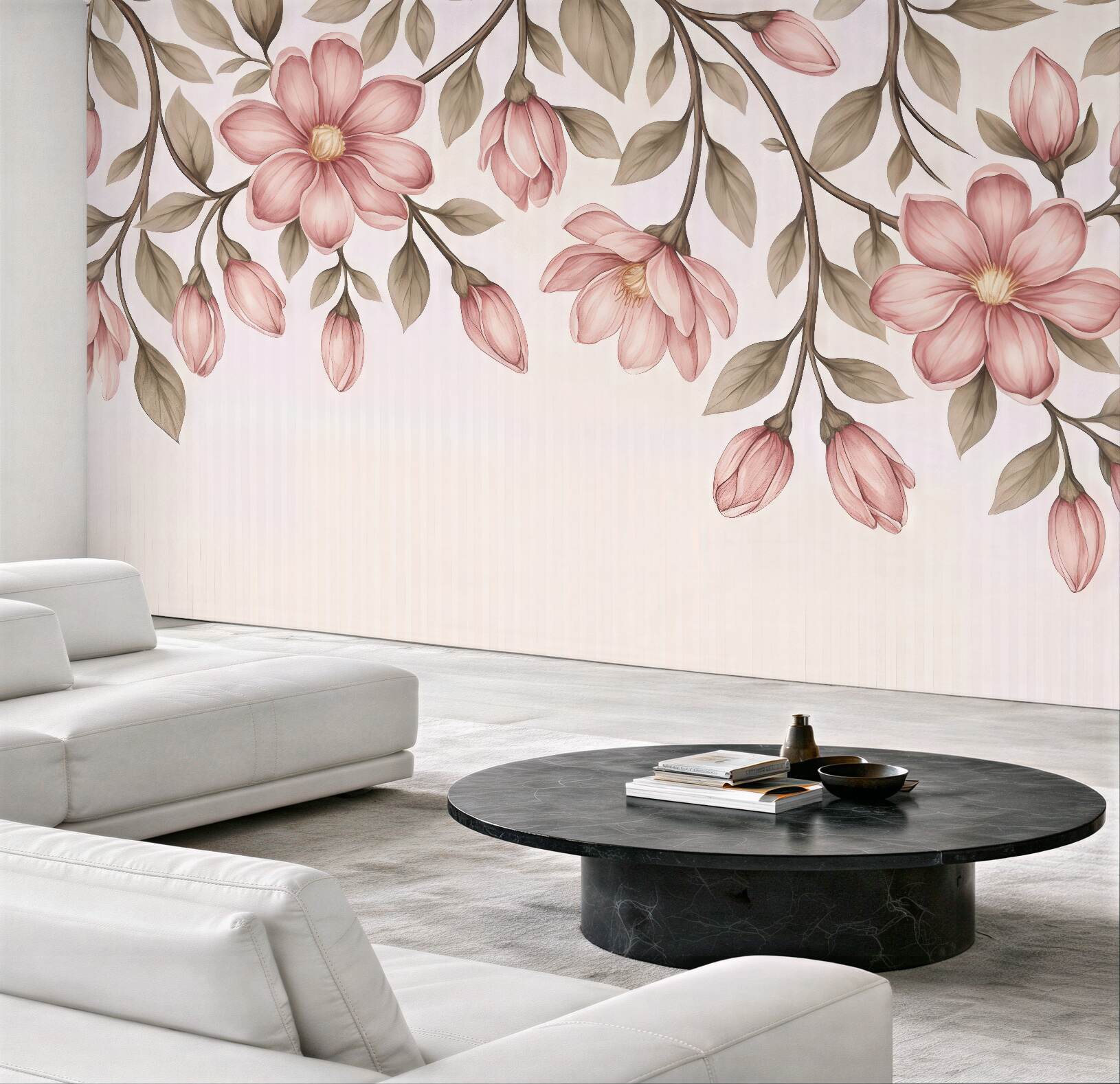 Fototapeta zwisające magnolie w pastelowym wdzięku