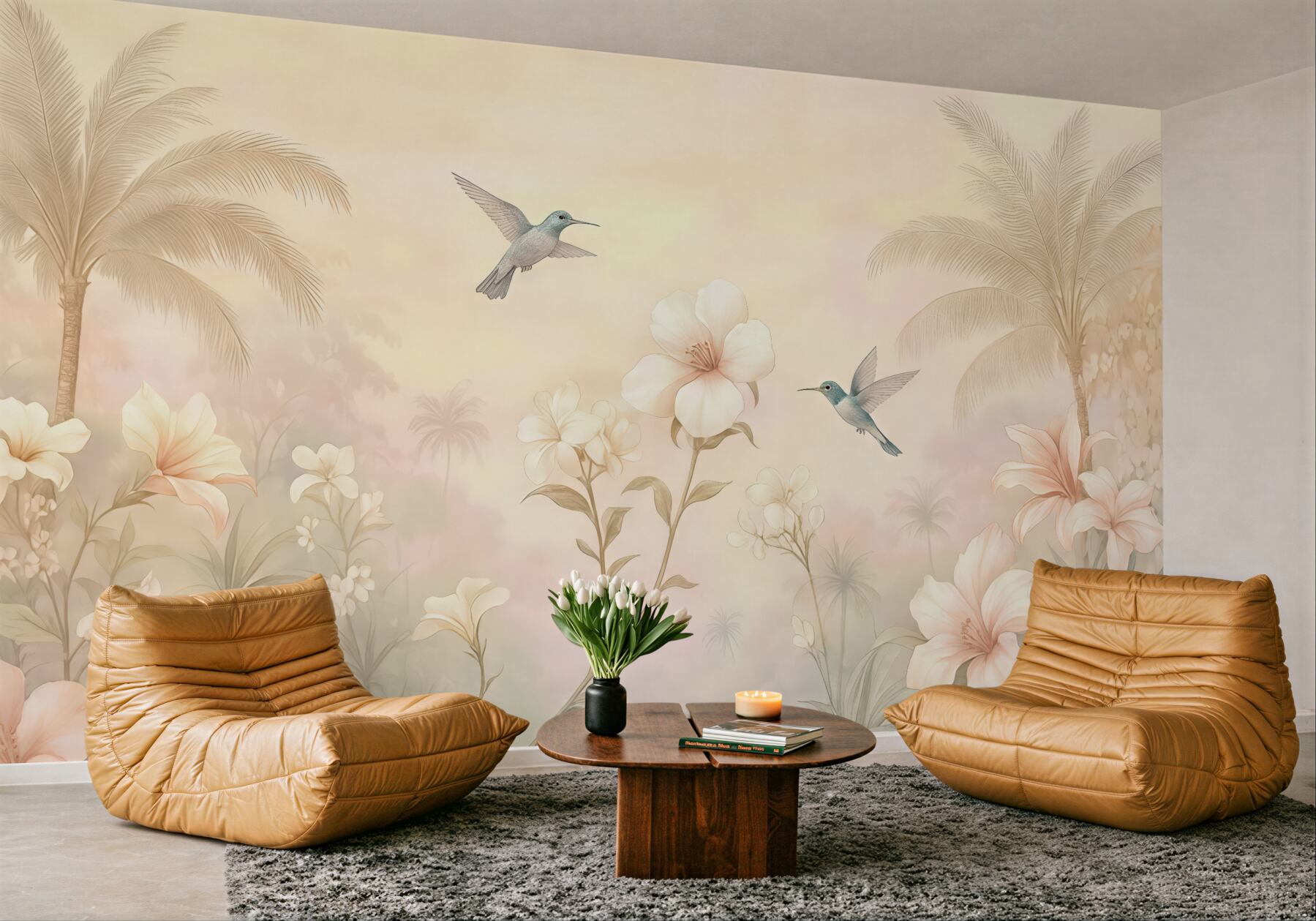 Fototapeta rajskie kolibry o świcie tropików