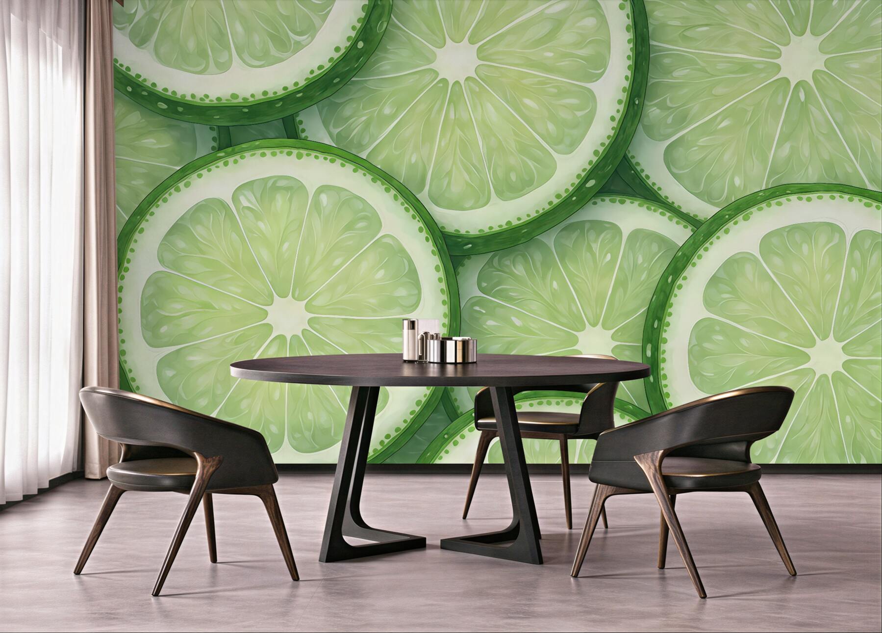 Fototapeta soczyste plasterki limonki