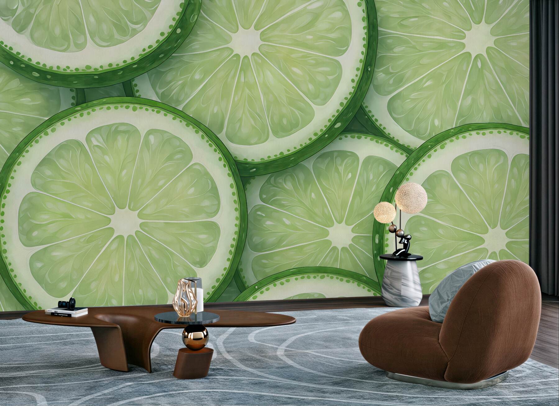 Fototapeta soczyste plasterki limonki