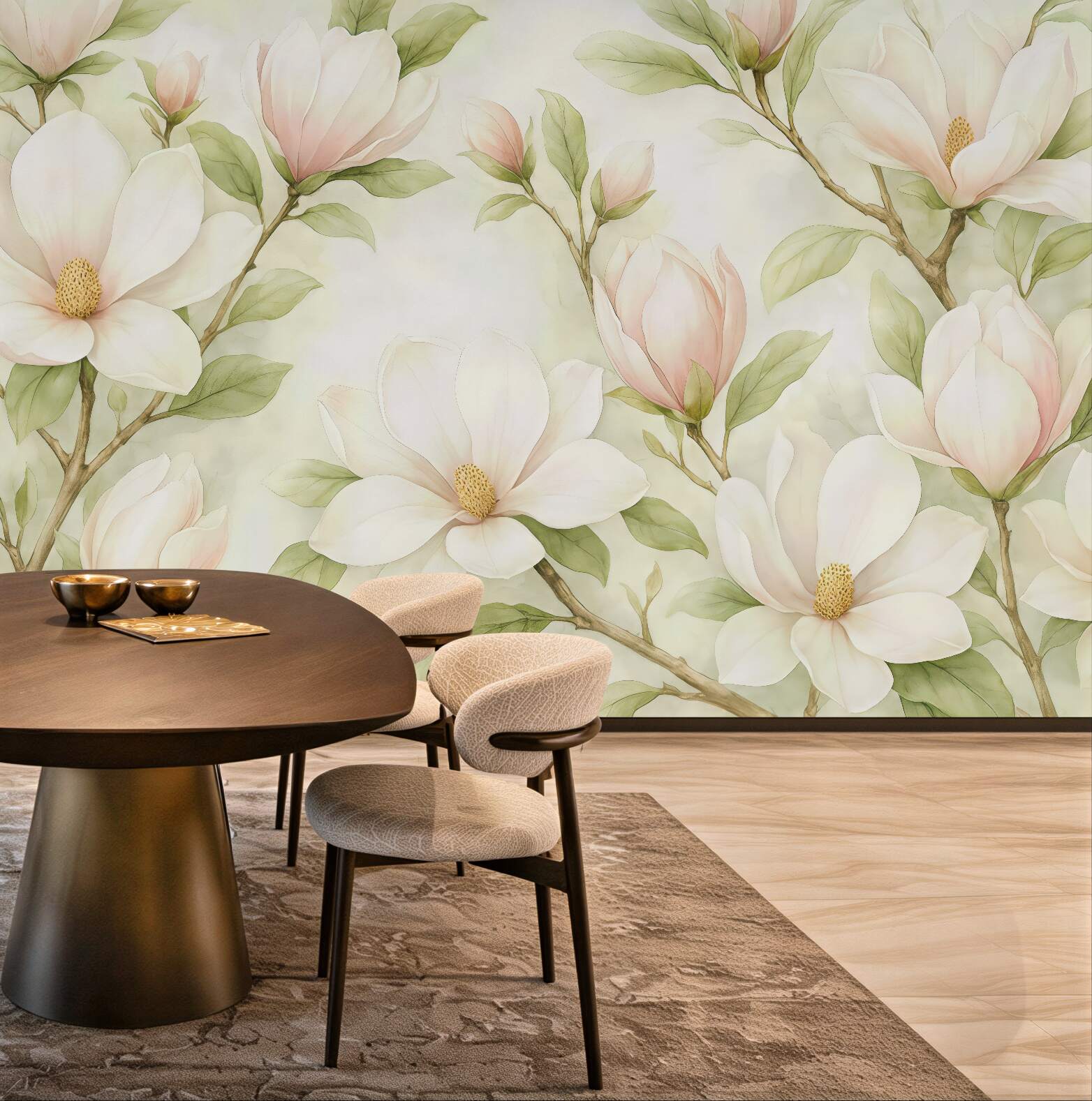 Fototapeta pastelowe magnolie w wiosennym blasku