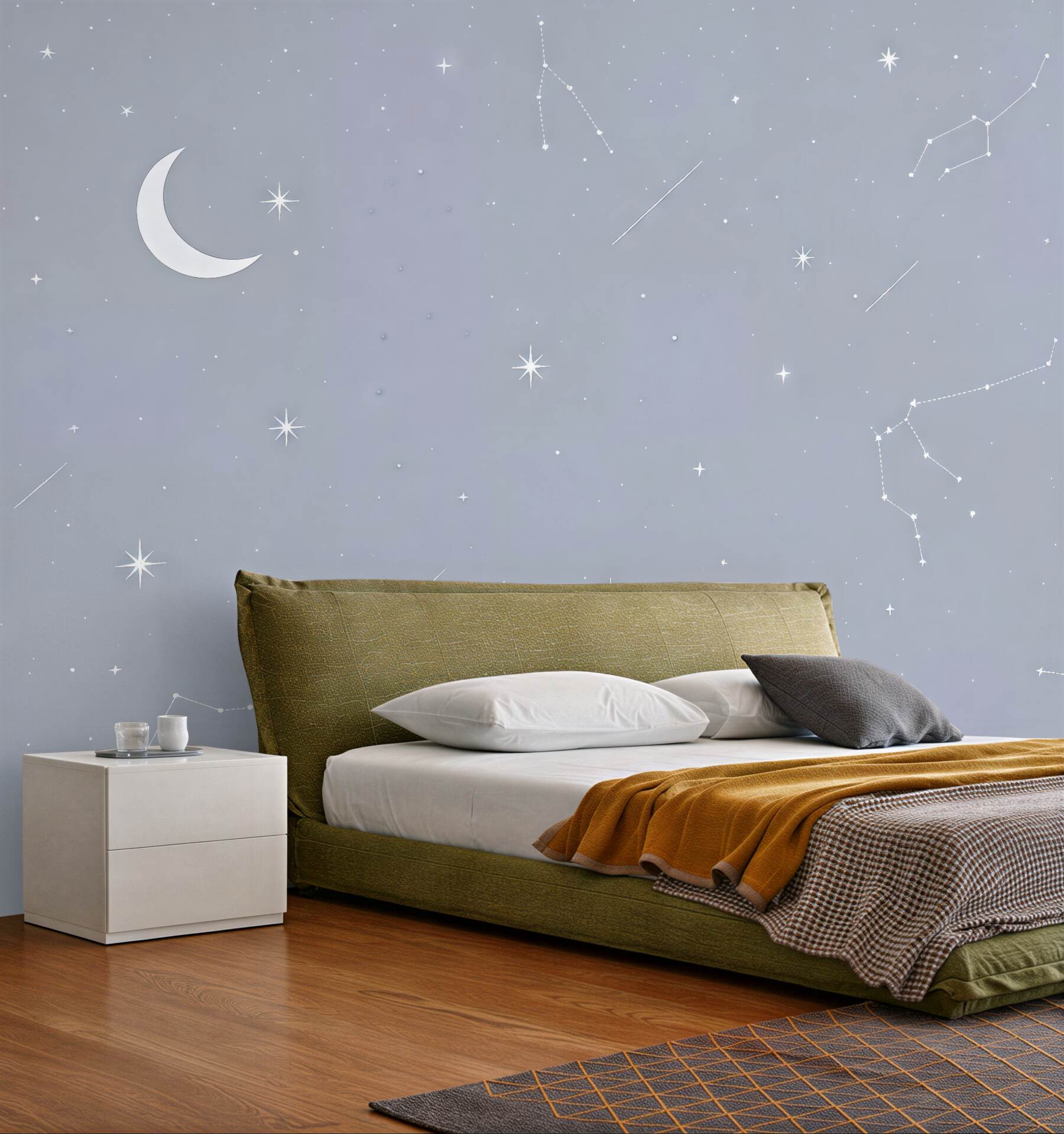 Fototapeta pastelowe nocne niebo z gwiazdami