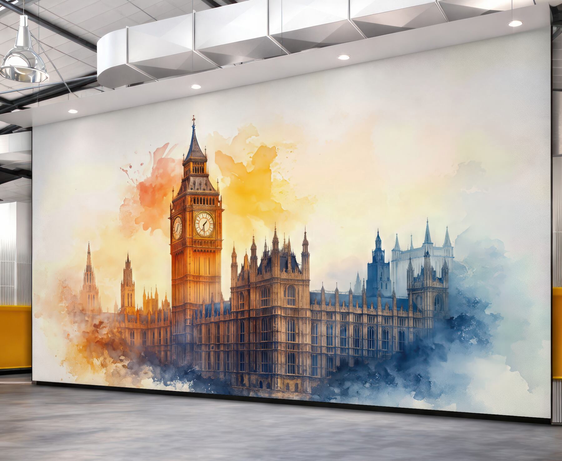 Fototapeta akwarelowy big ben w londynie