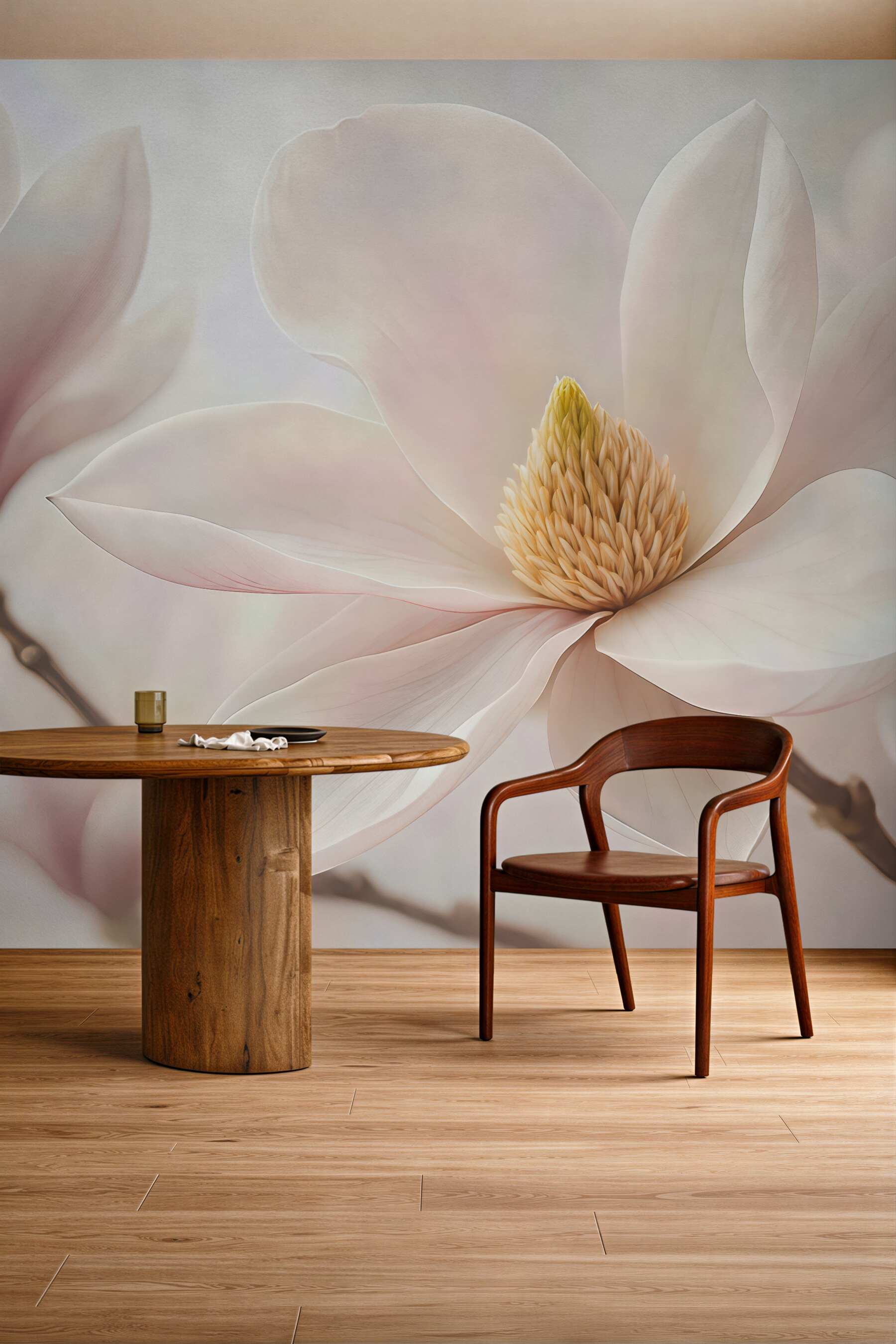 Fototapeta subtelna magnolia w pastelowym świetle