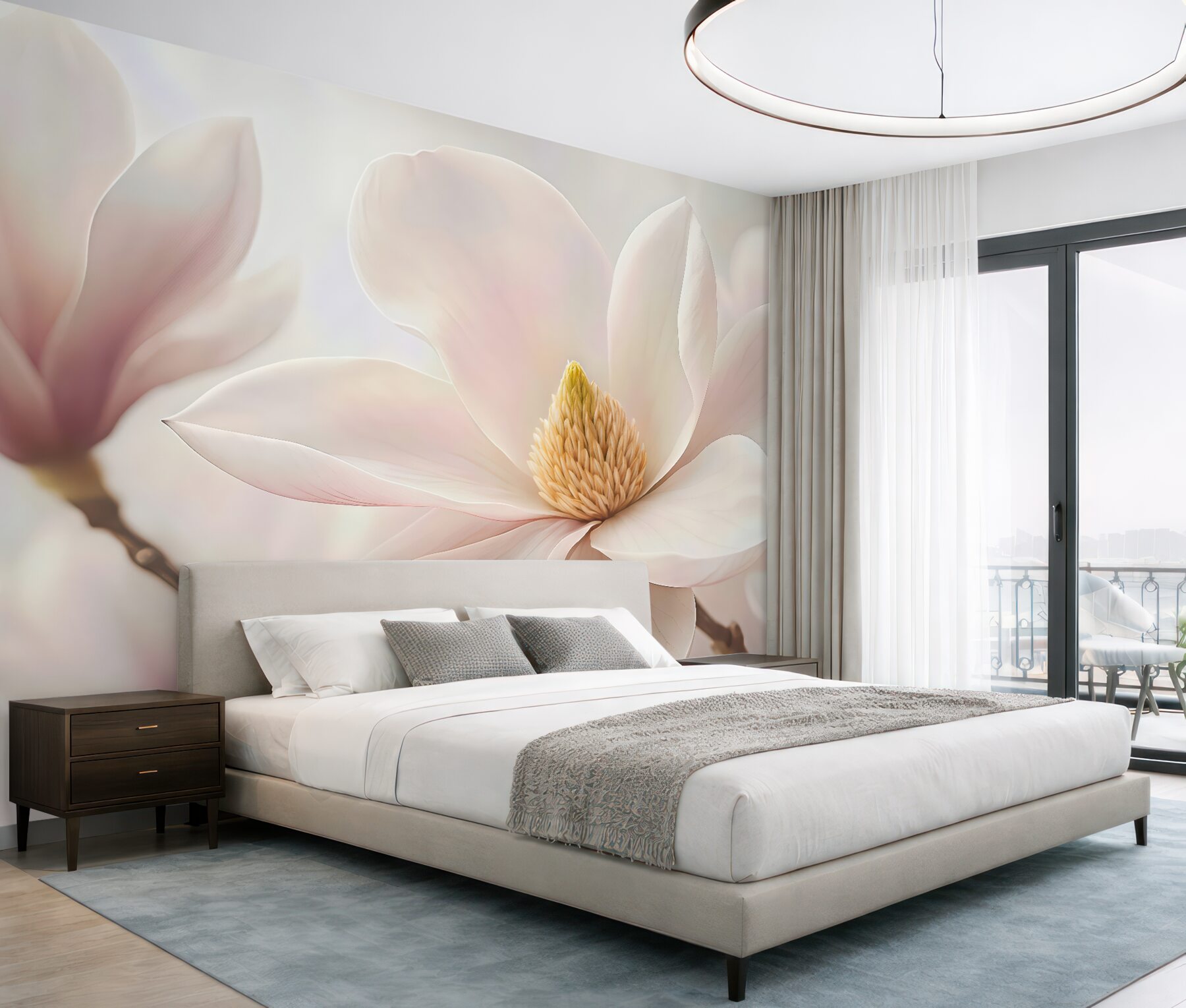 Fototapeta subtelna magnolia w pastelowym świetle