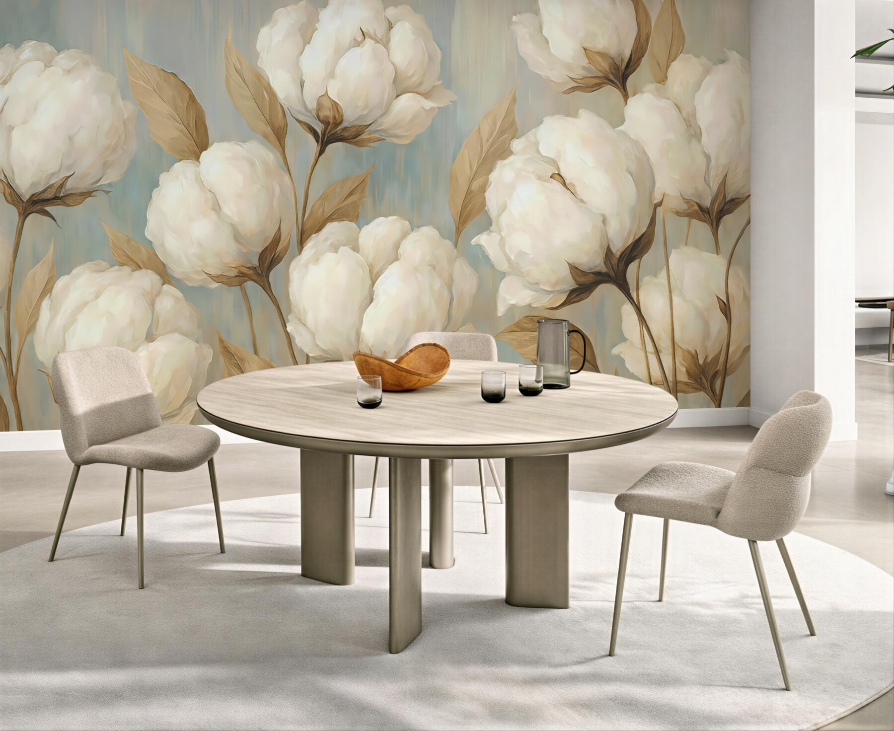 Fototapeta kremowe magnolie w subtelnej harmonii