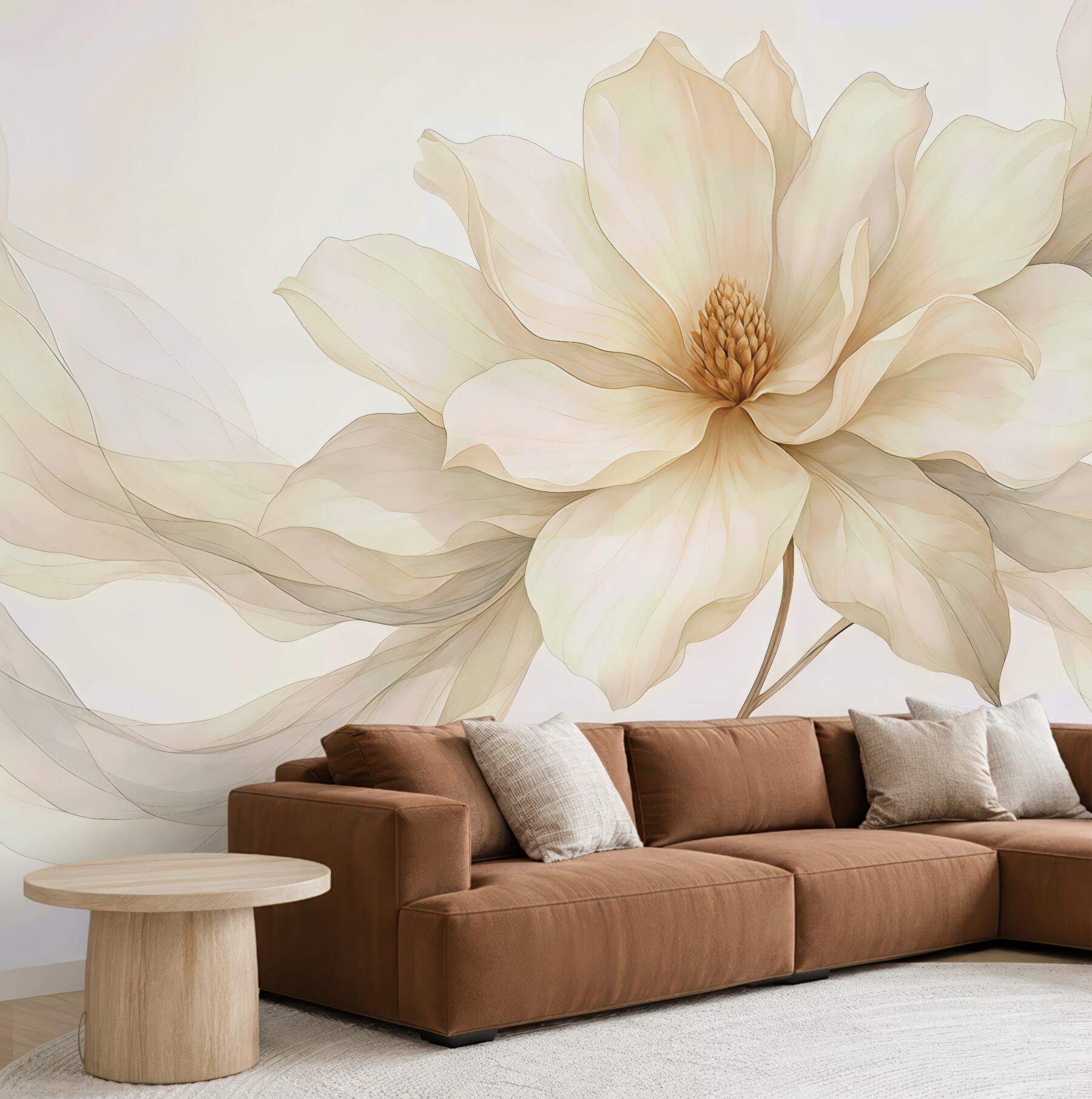 Fototapeta kremowa magnolia w eterycznej odsłonie