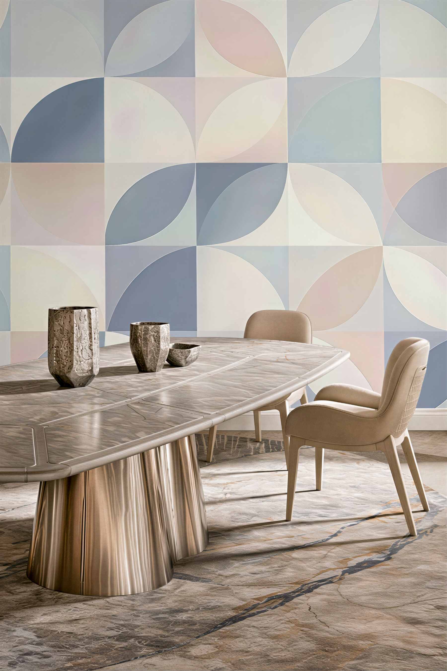 Fototapeta pastelowa geometryczna harmonia