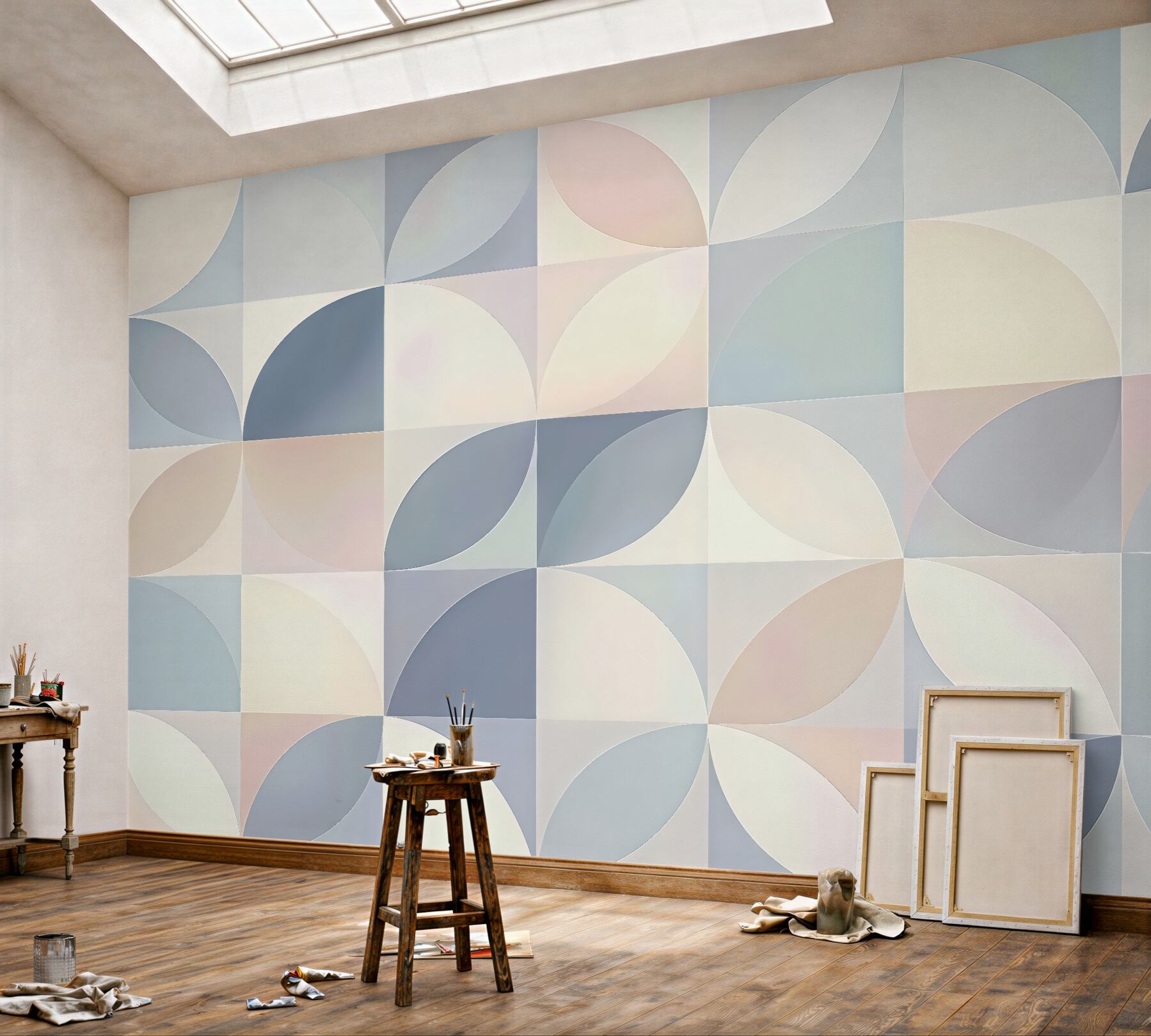 Fototapeta pastelowa geometryczna harmonia