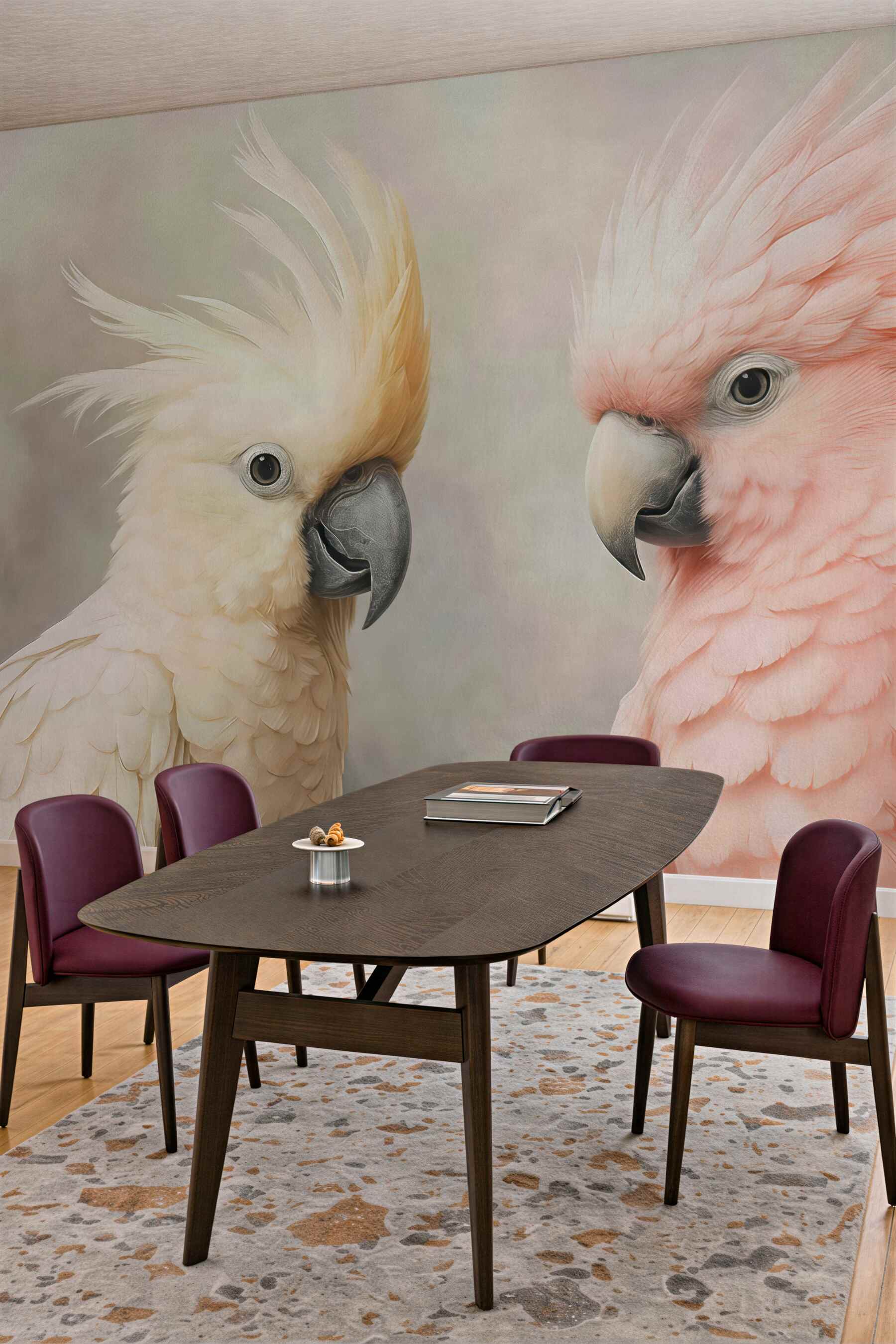 Fototapeta pastelowe kakadu w subtelnej harmonii
