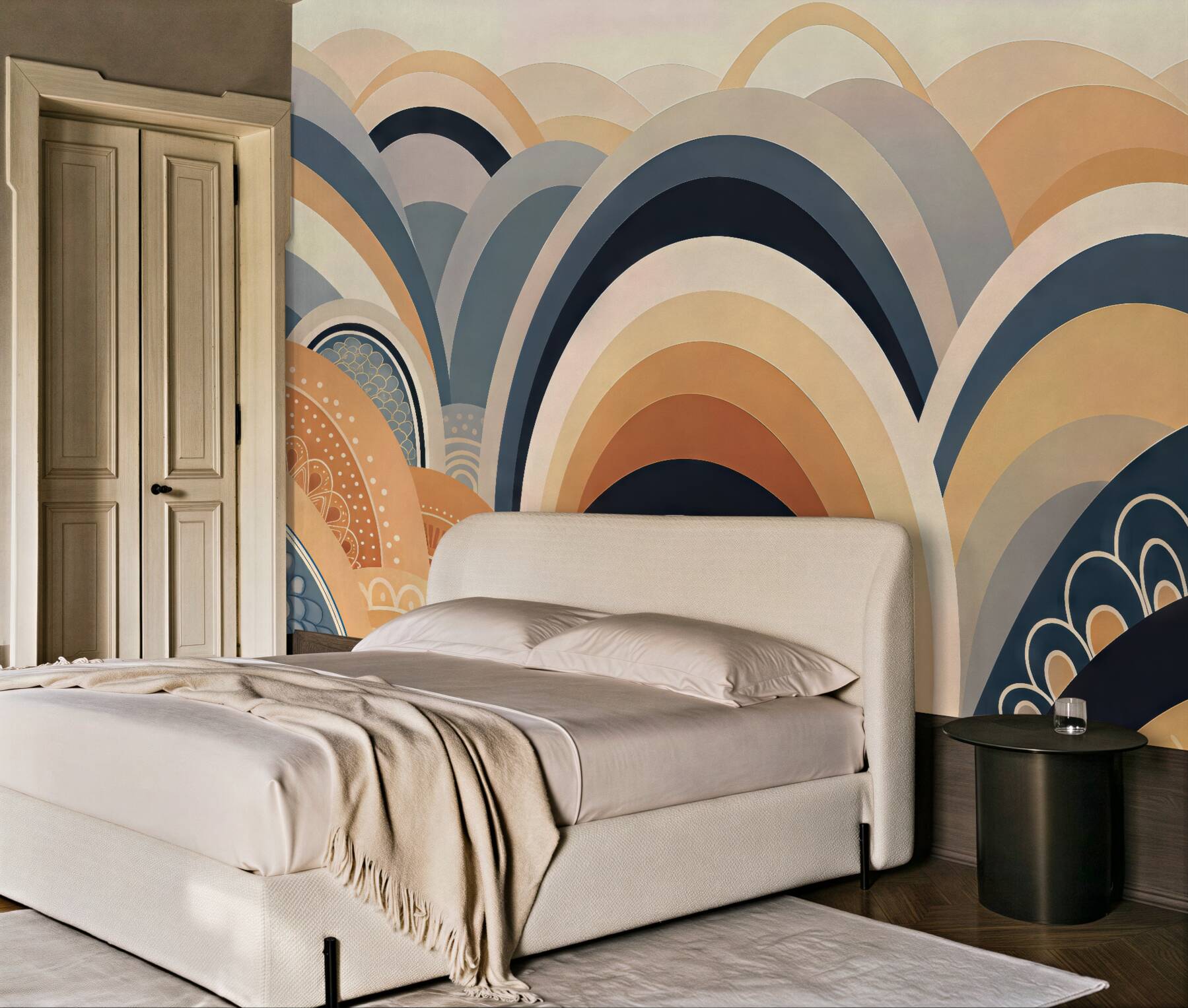 Fototapeta art déco łuki w ciepłych tonach