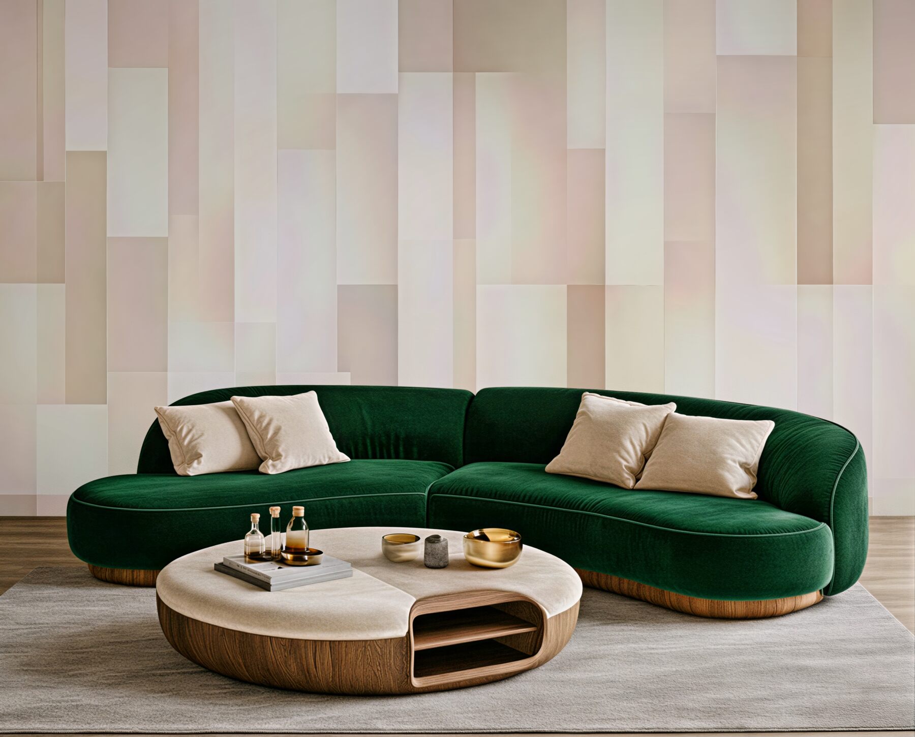 Fototapeta pastelowa geometryczna mozaika świetlna