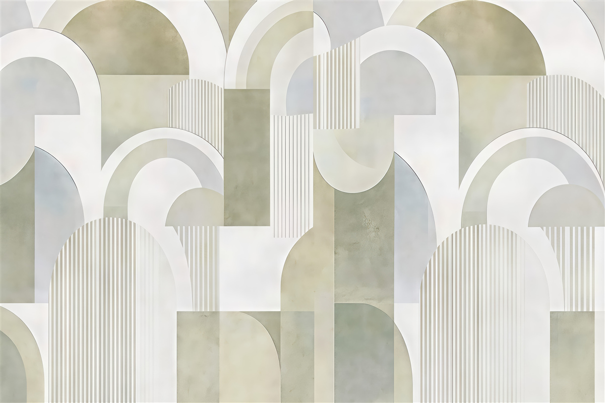 Fototapeta pastelowe łuki w stylu art deco