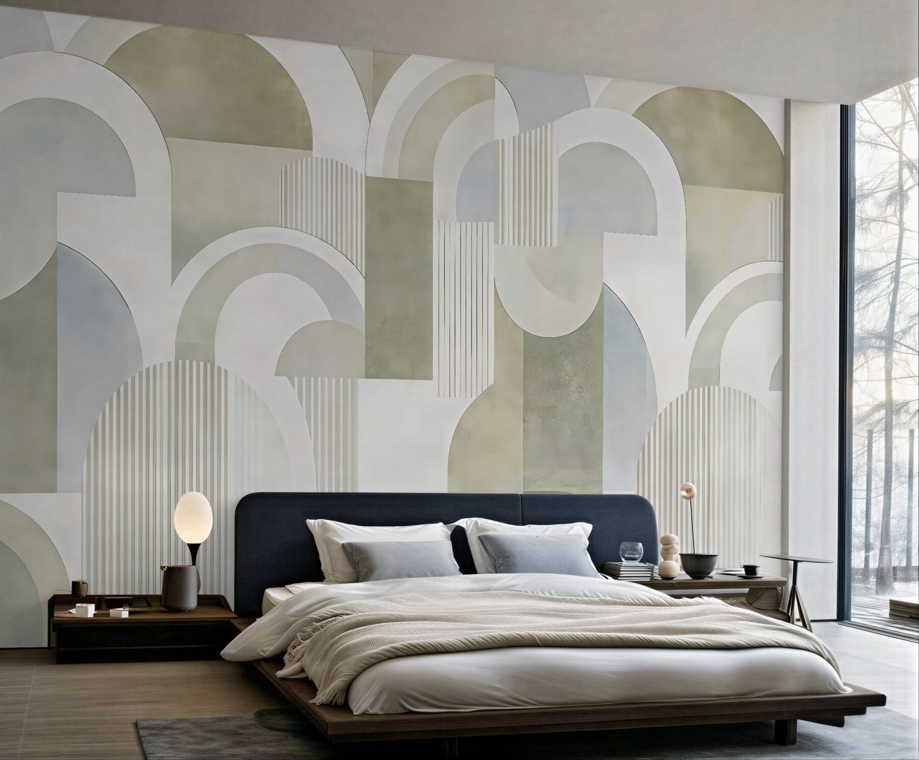 Fototapeta pastelowe łuki w stylu art deco