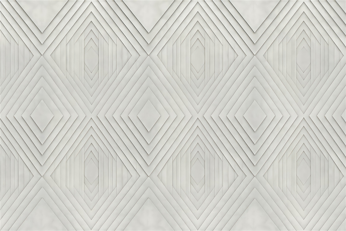 Fototapeta geometryczne diamenty w subtelnej bieli