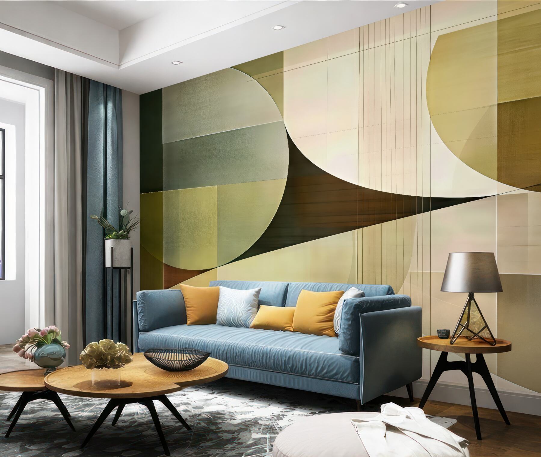 Fototapeta geometryczna abstrakcja w złotych tonach