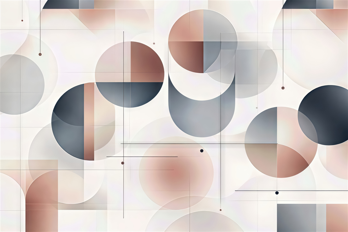 Fototapeta pastelowa geometria w kręgach