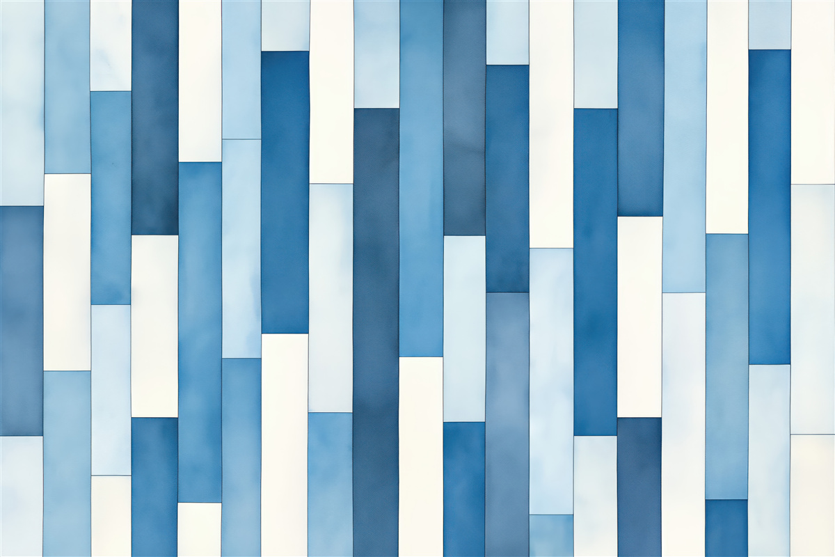 Fototapeta nowoczesna geometryczna mozaika w błękicie