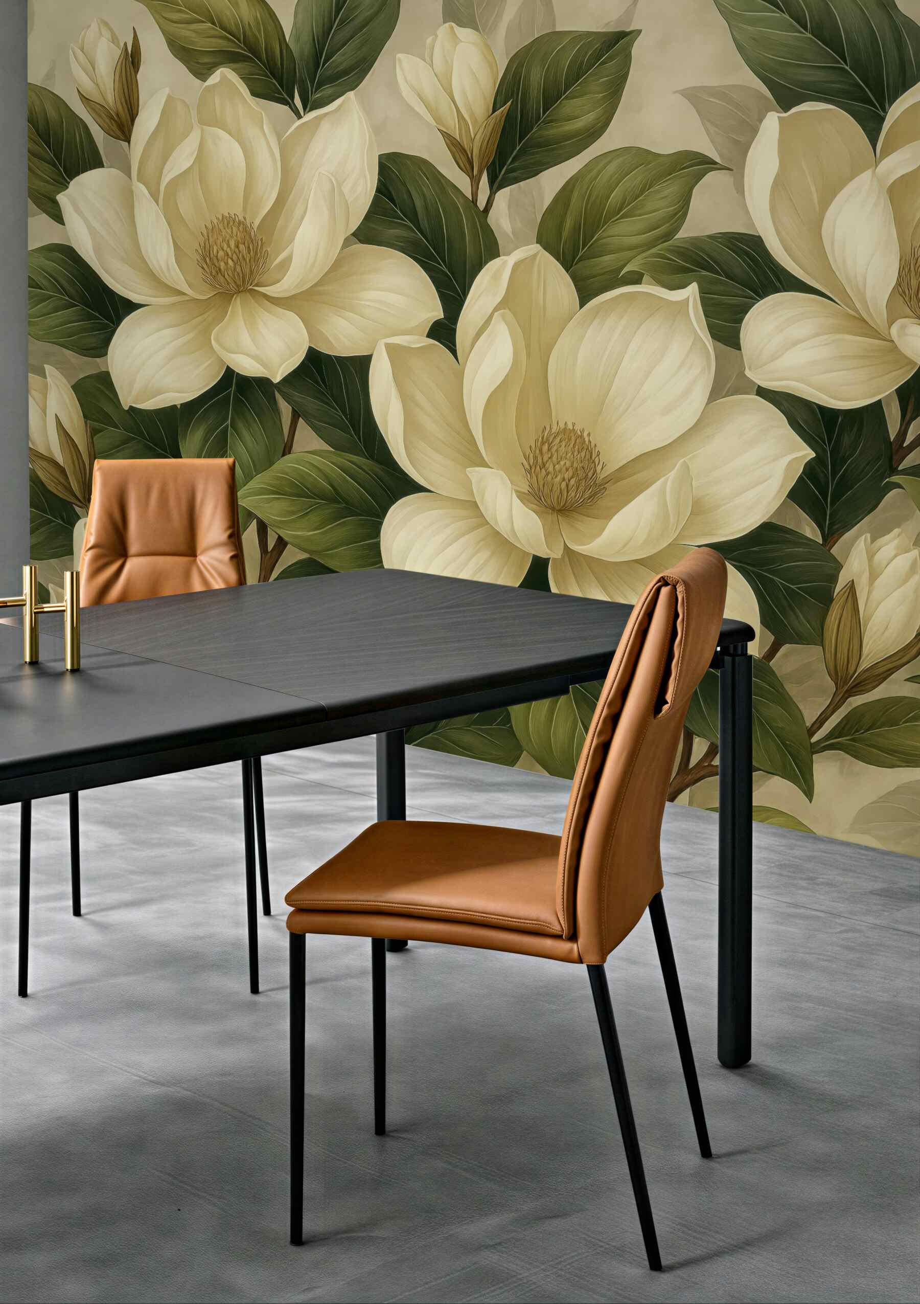 Fototapeta kremowe magnolie w eleganckim stylu
