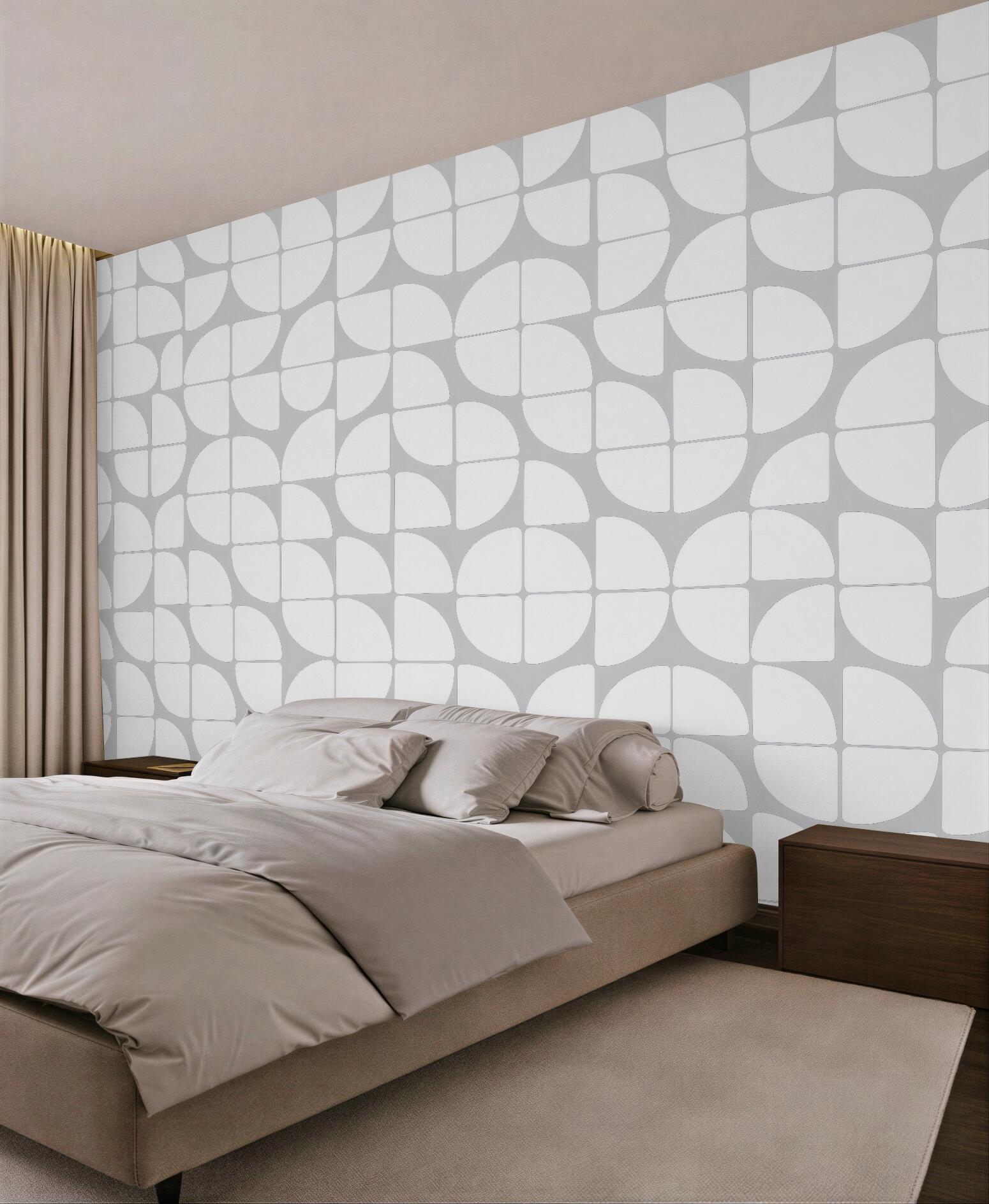 Fototapeta minimalistyczna mozaika geometryczna w szarości