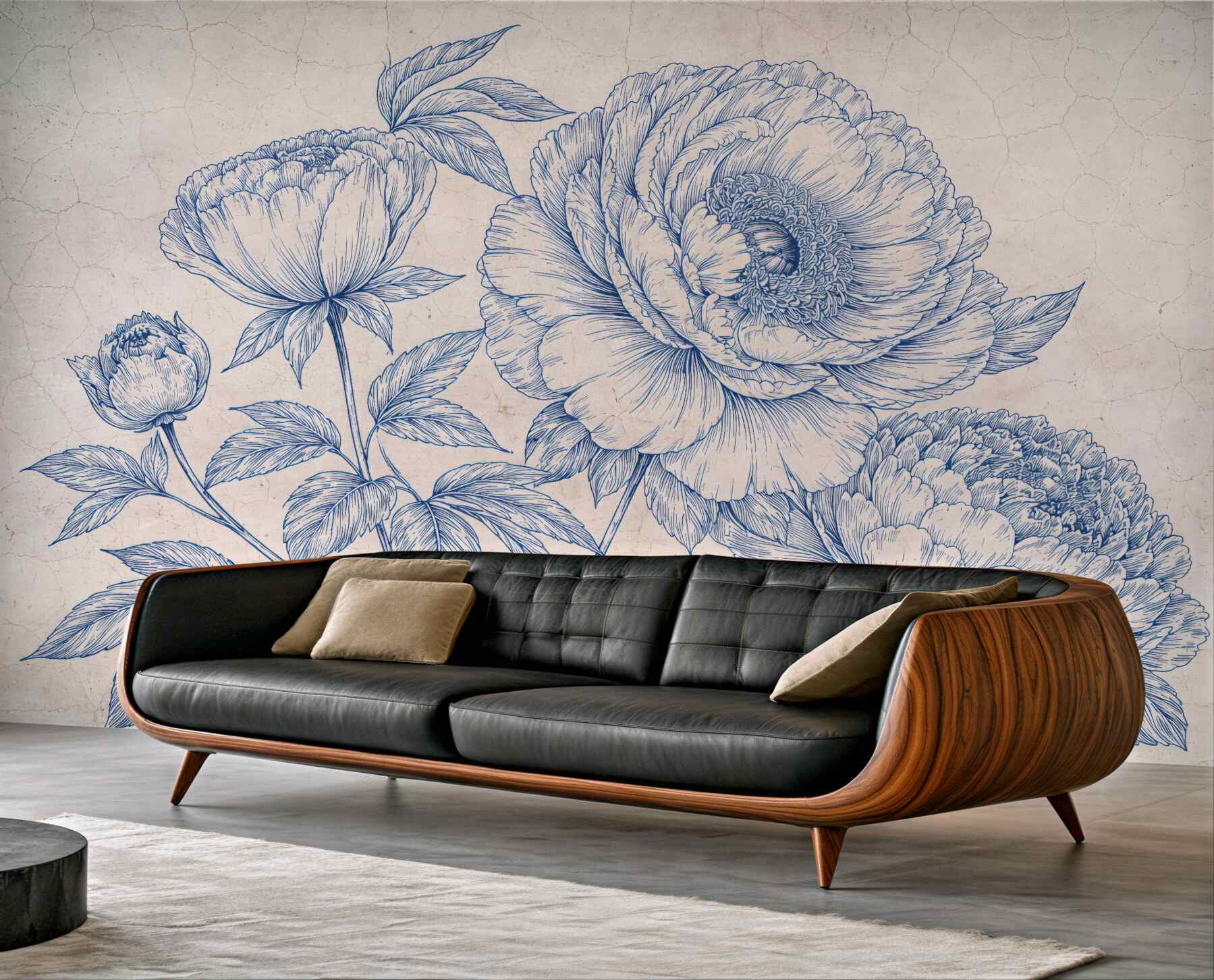 Fototapeta botaniczne piwonie w stylu vintage