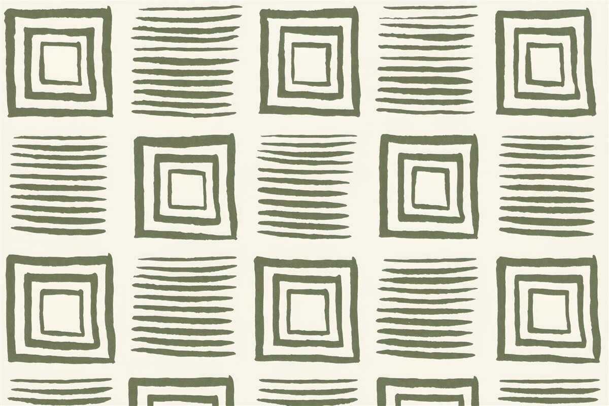 Fototapeta geometryczne kwadraty i paski w oliwce