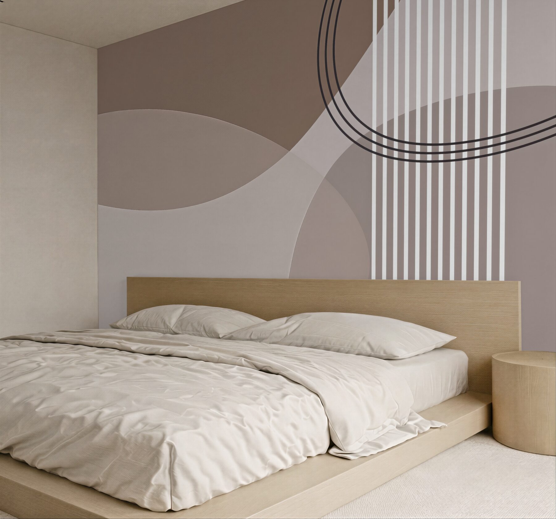 Fototapeta geometryczna harmonia w taupe