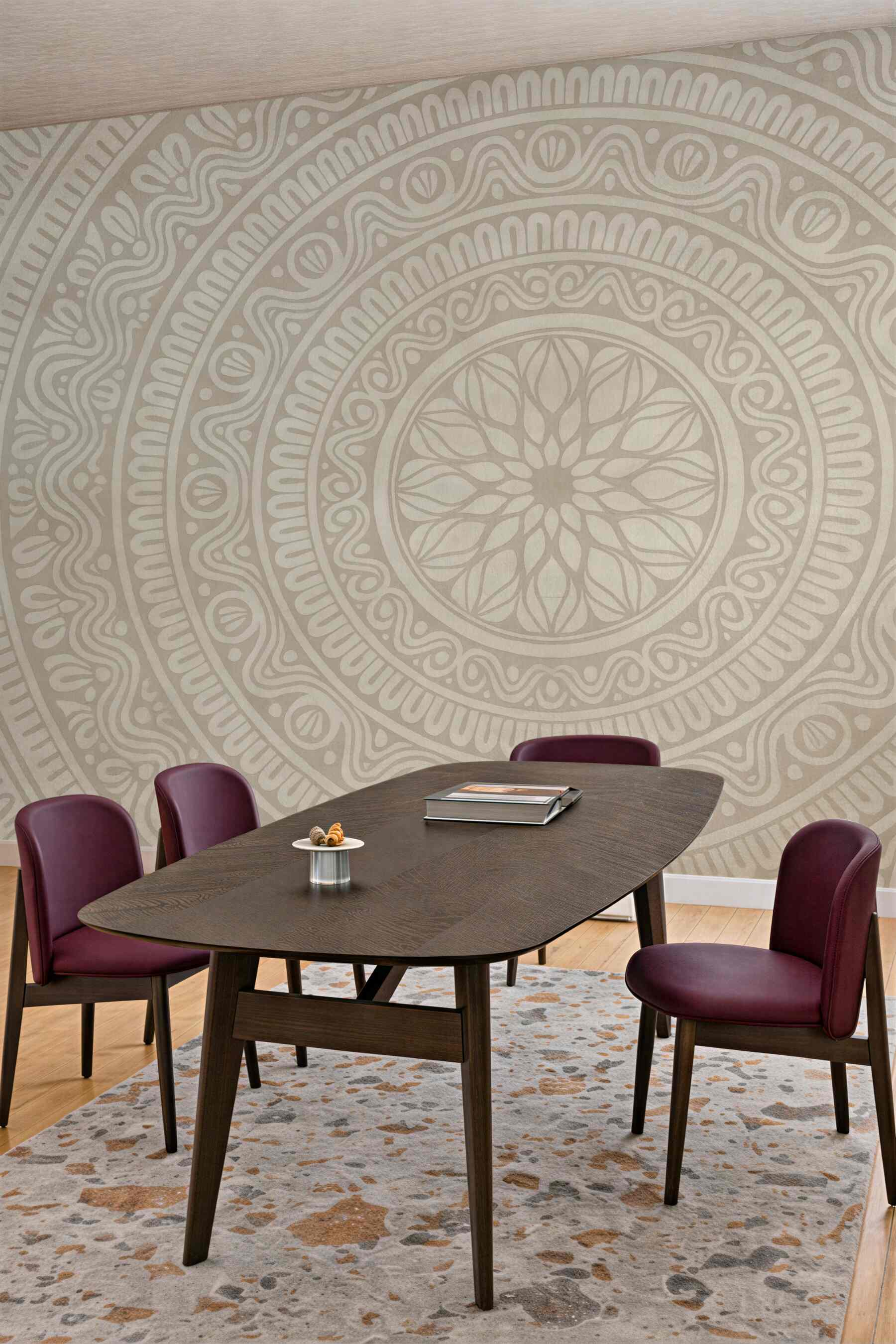 Fototapeta kremowa mandala w harmonijnym stylu