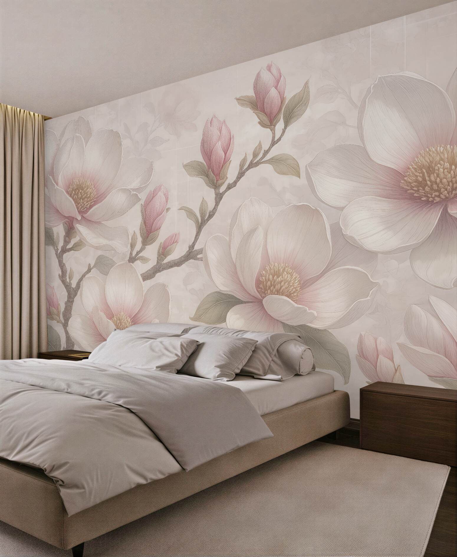 Fototapeta delikatne magnolie w pastelowym blasku