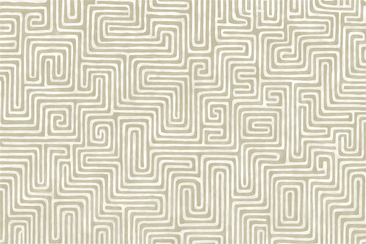 Fototapeta beżowy labirynt geometrycznych ścieżek