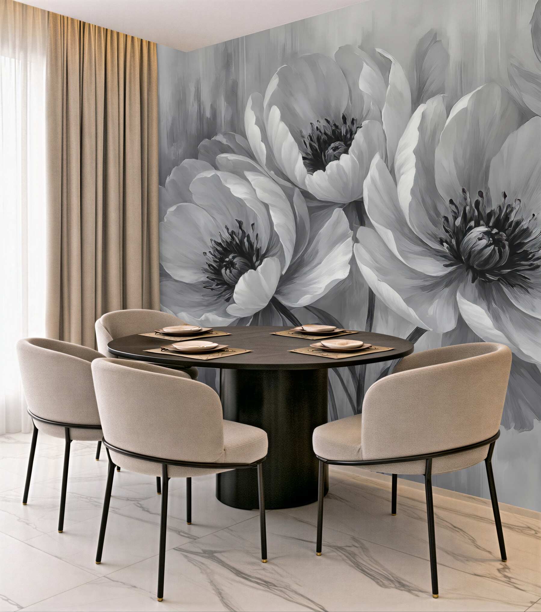 Fototapeta szare maki w eleganckim stylu