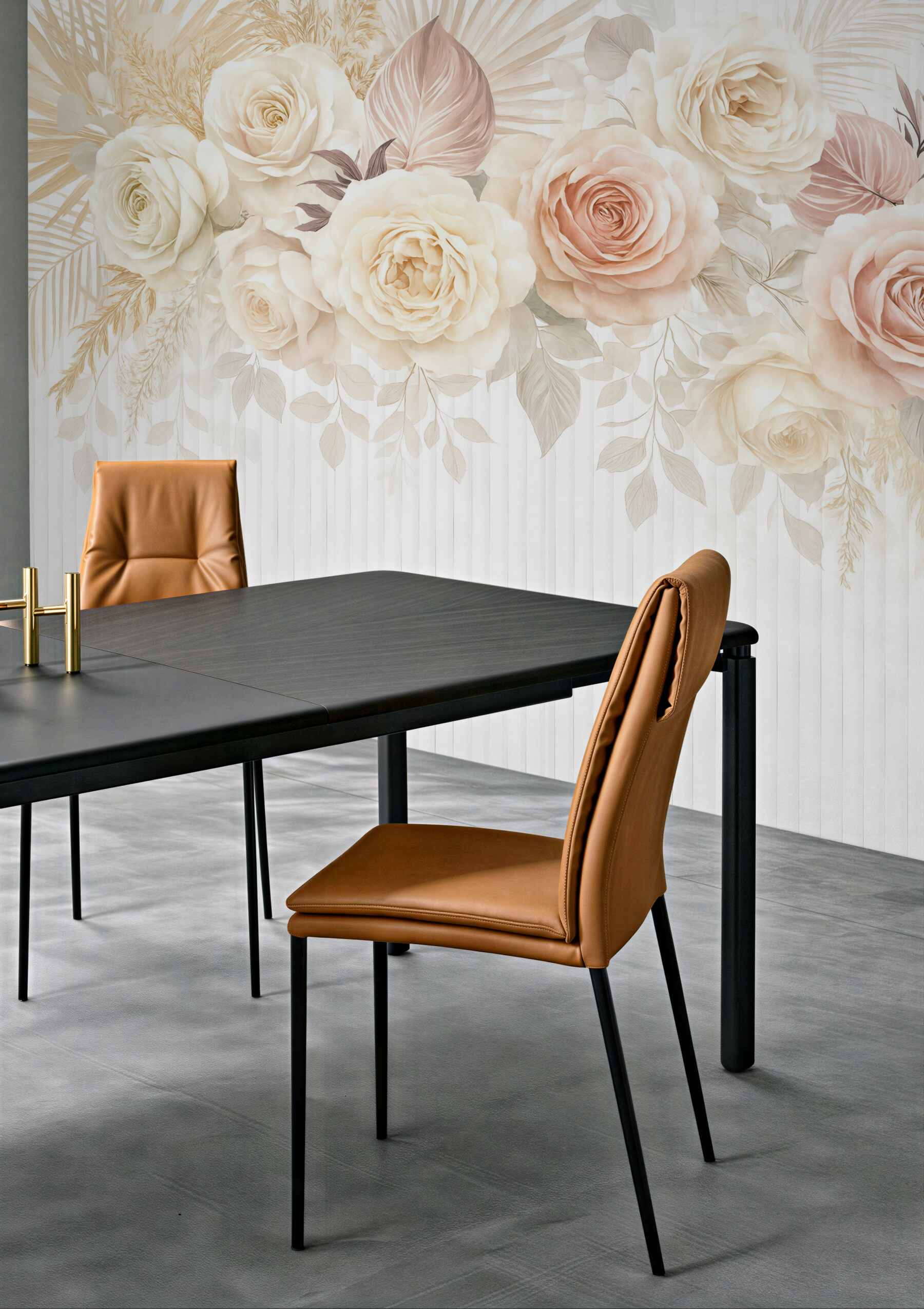Fototapeta pudrowe róże w eleganckiej kompozycji
