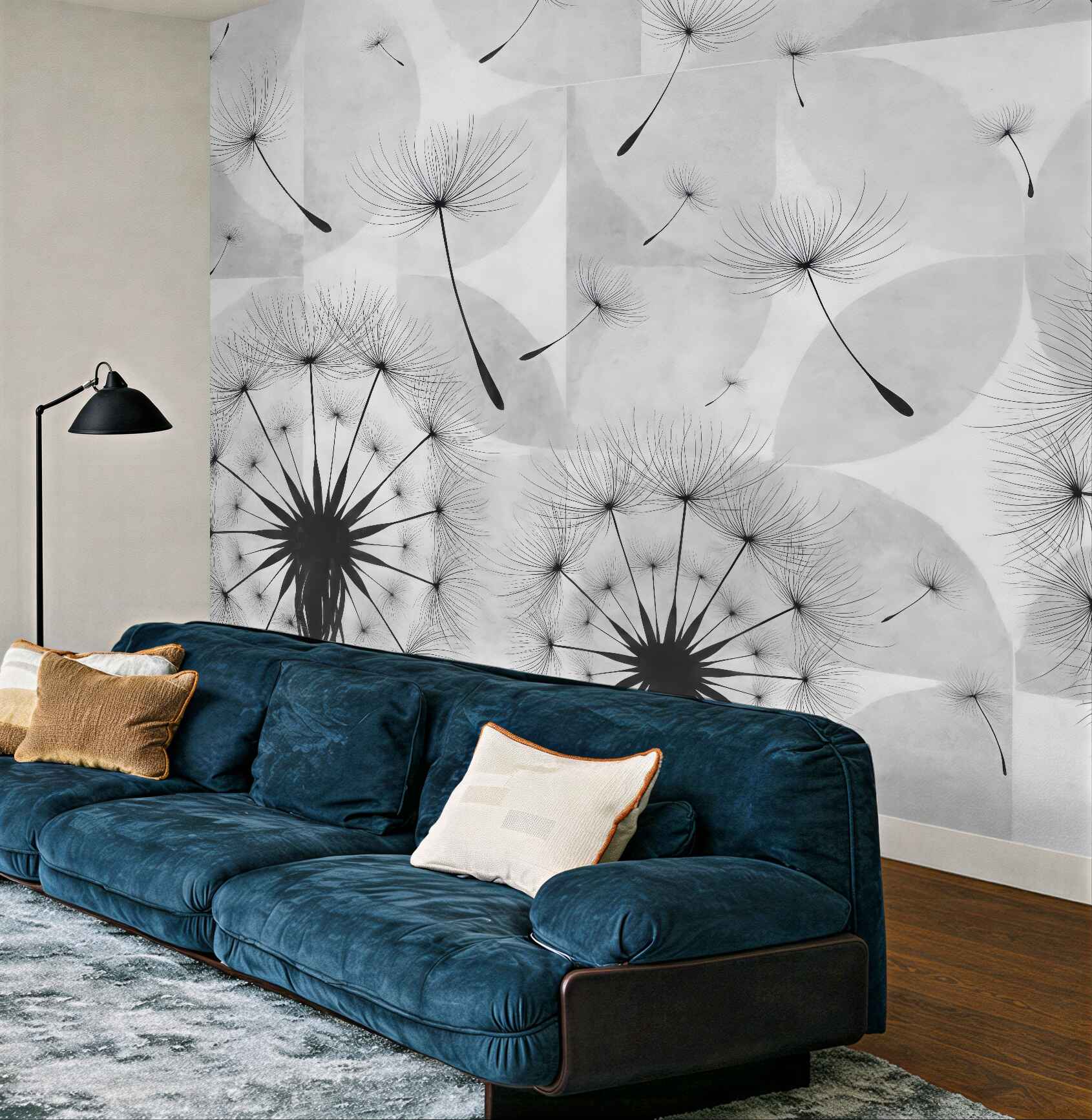 Fototapeta delikatne dmuchawce w minimalistycznym stylu