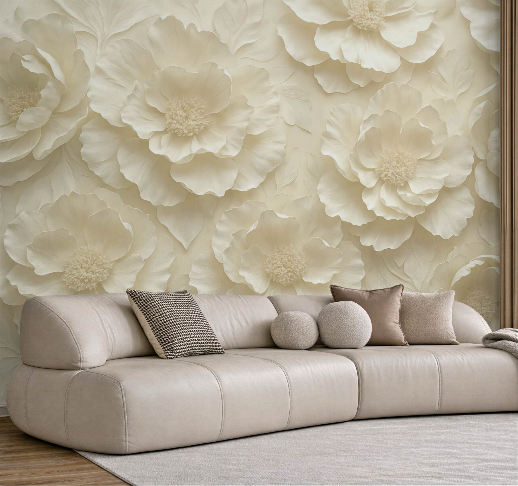 Fototapeta kremowe peonie w subtelnej elegancji