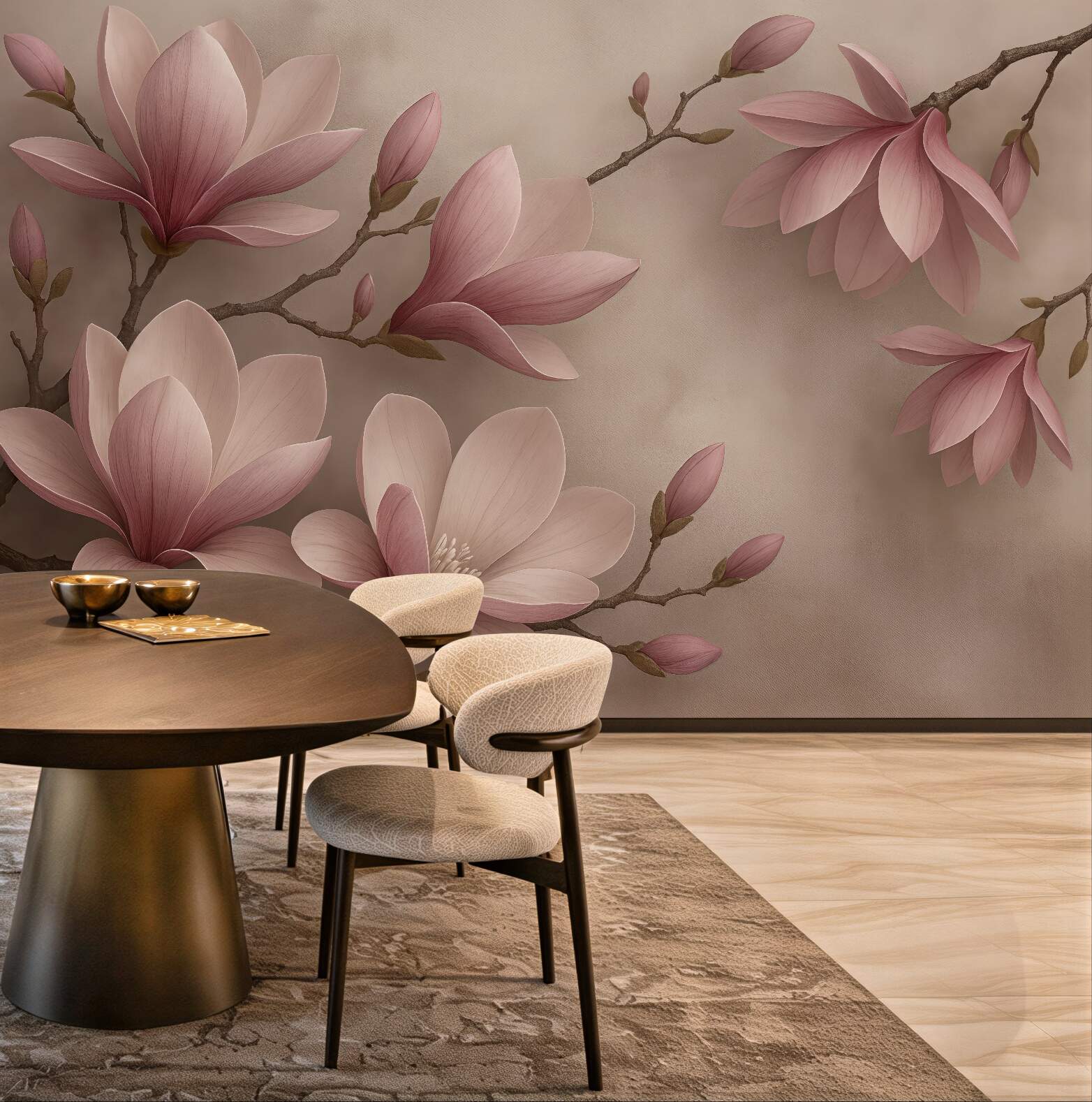 Fototapeta subtelne magnolie w różowym rozkwicie
