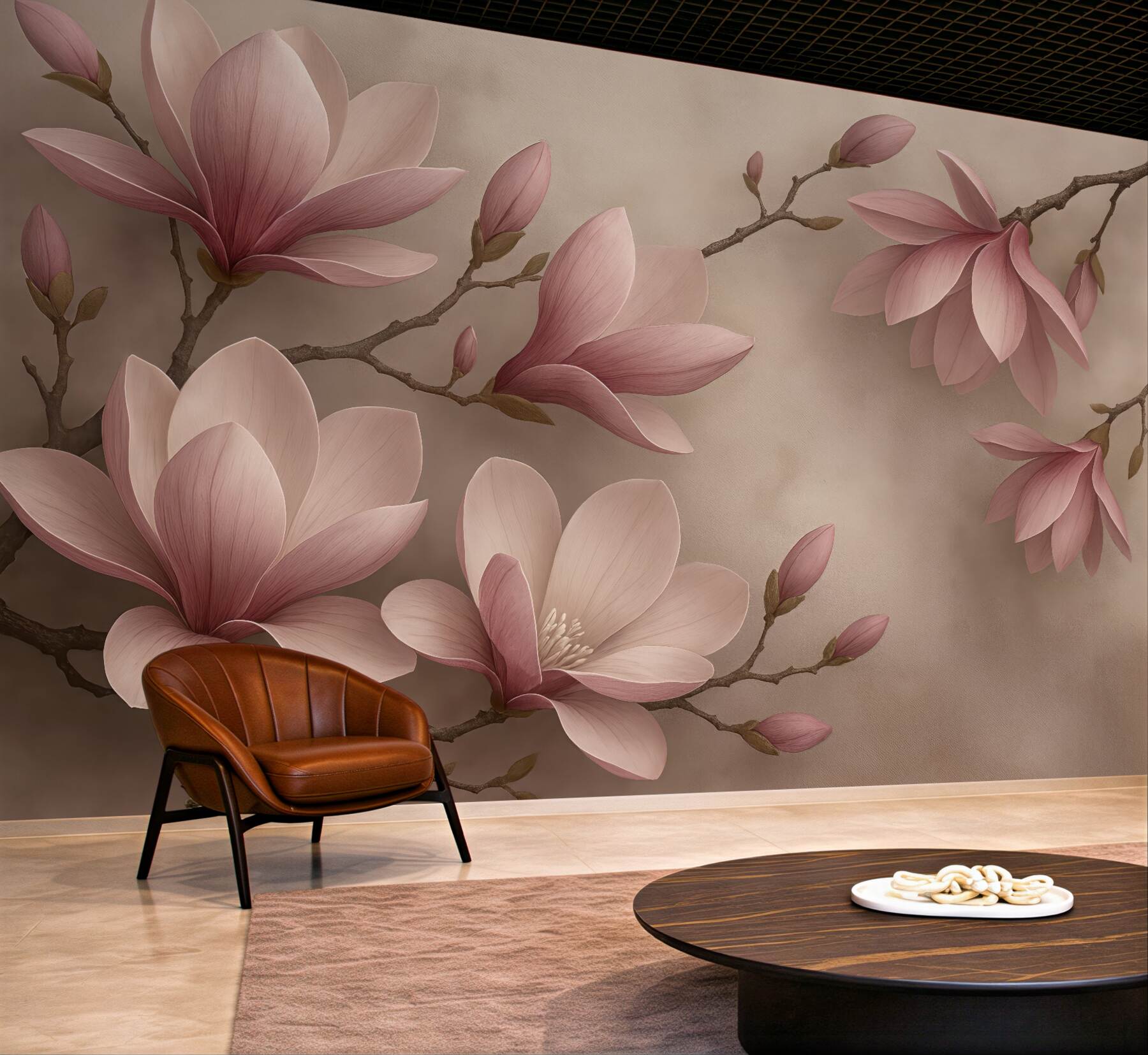 Fototapeta subtelne magnolie w różowym rozkwicie