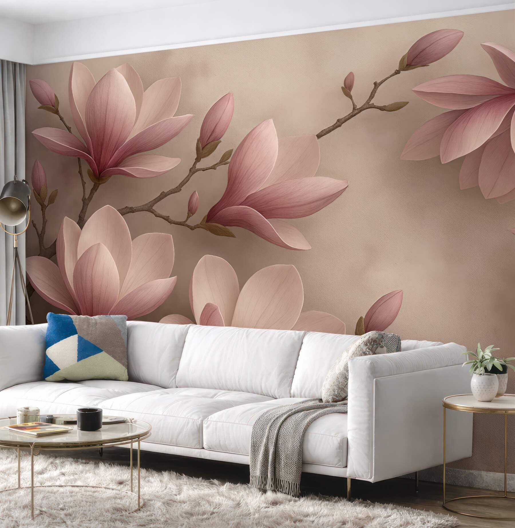 Fototapeta subtelne magnolie w różowym rozkwicie