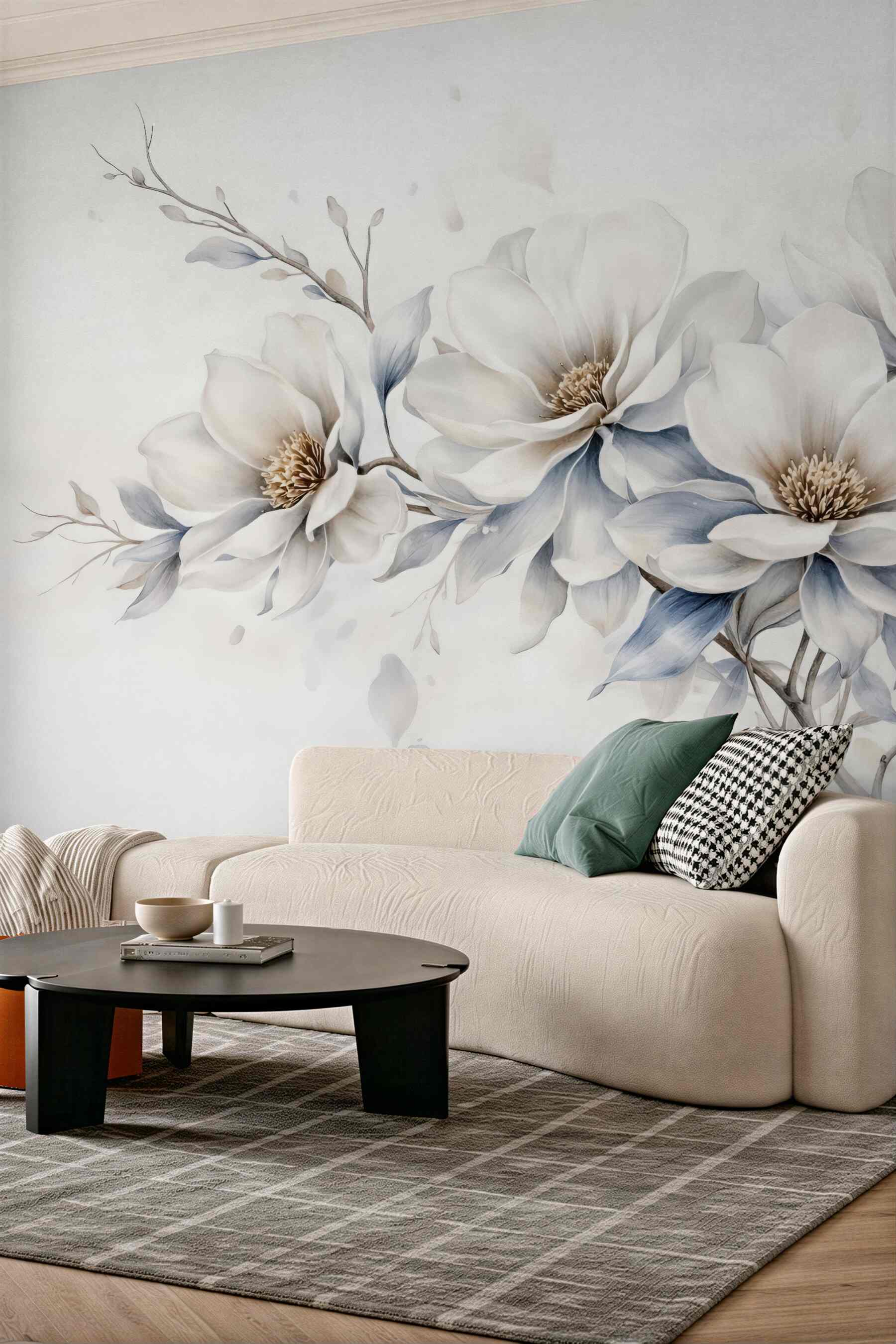 Fototapeta delikatne magnolie w jasnym rozkwicie