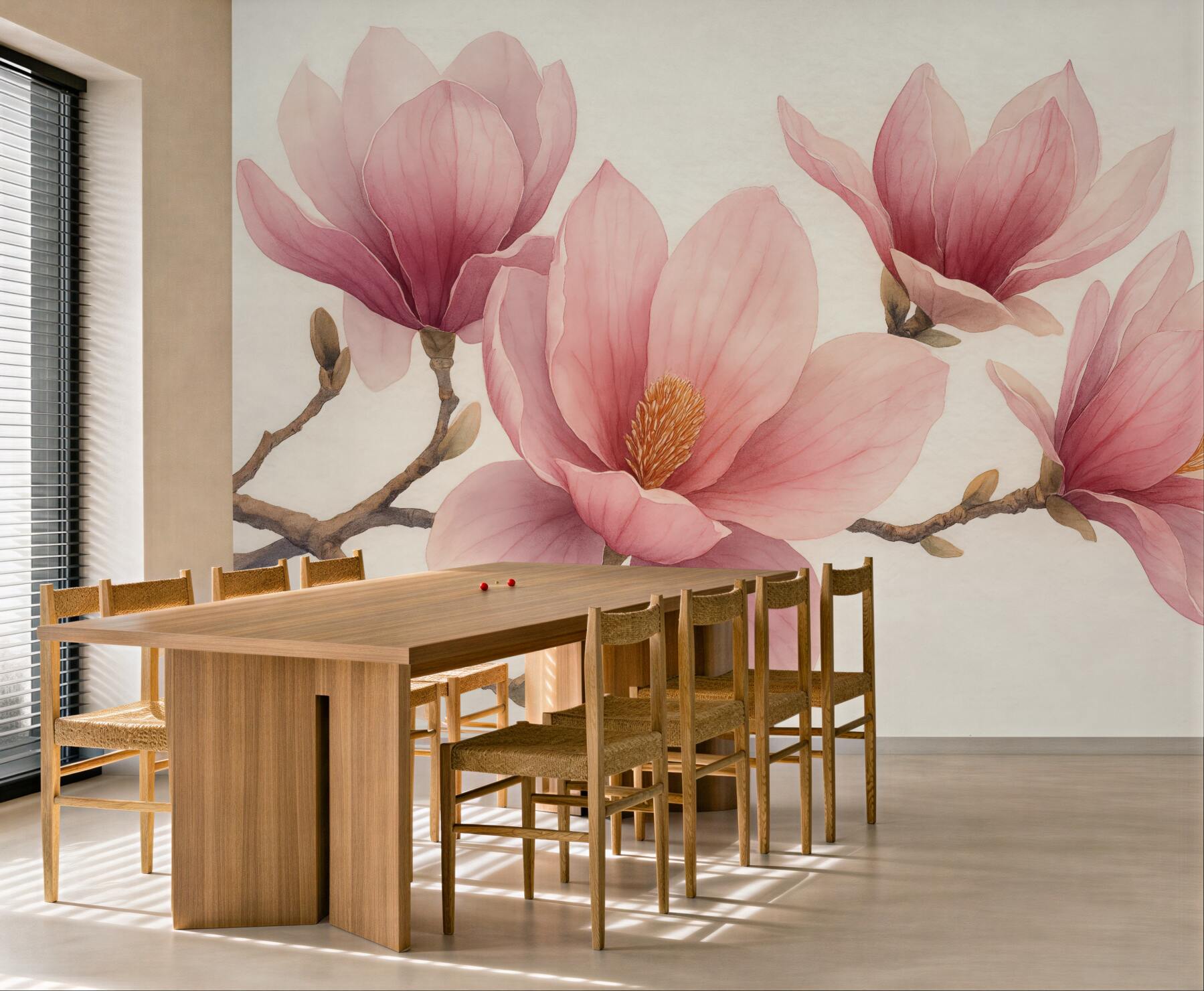 Fototapeta pudrowe magnolie w subtelnym rozkwicie