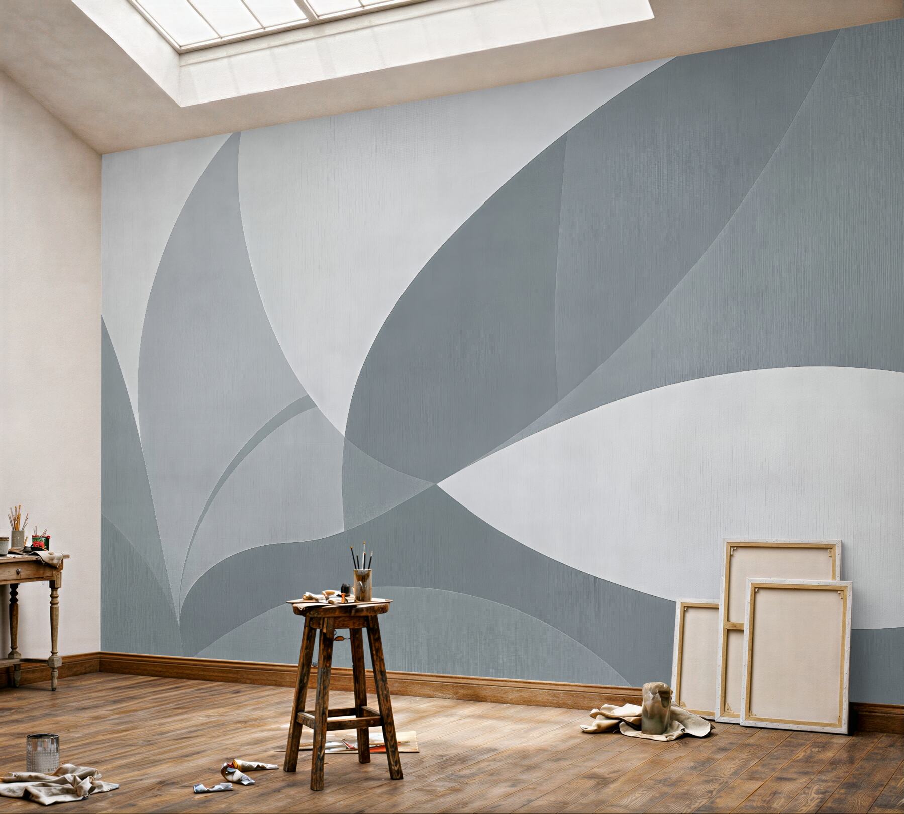 Fototapeta minimalistyczne szare formy geometryczne