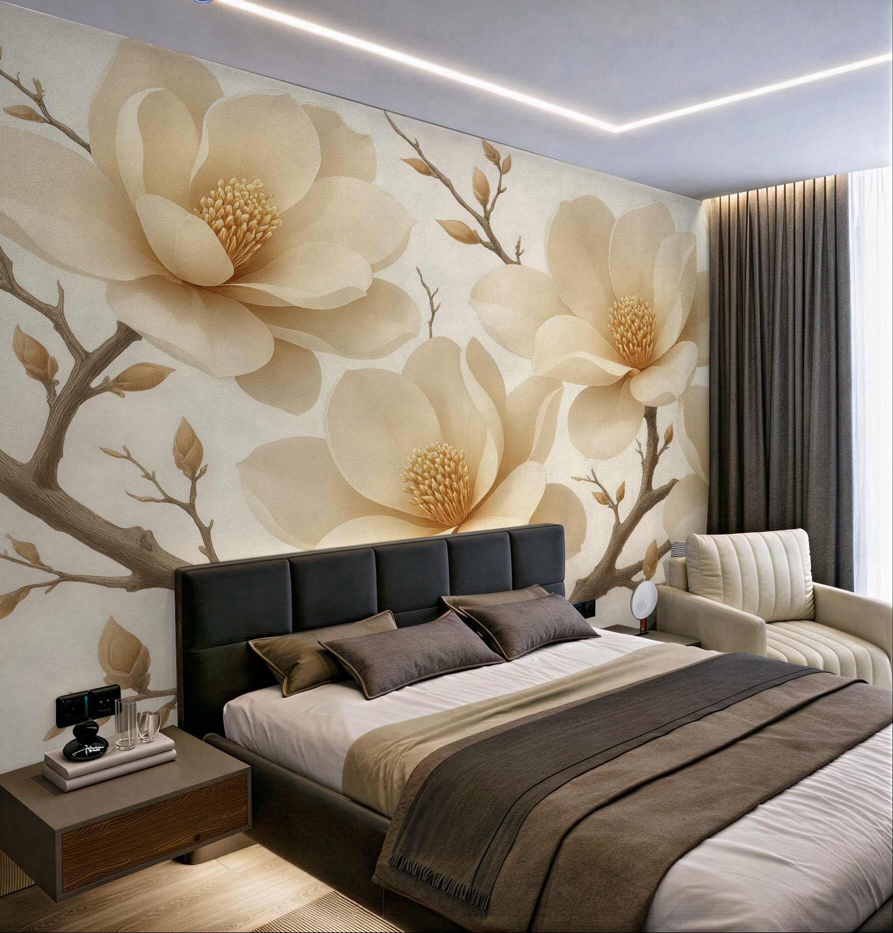 Fototapeta kremowe magnolie w subtelnej elegancji