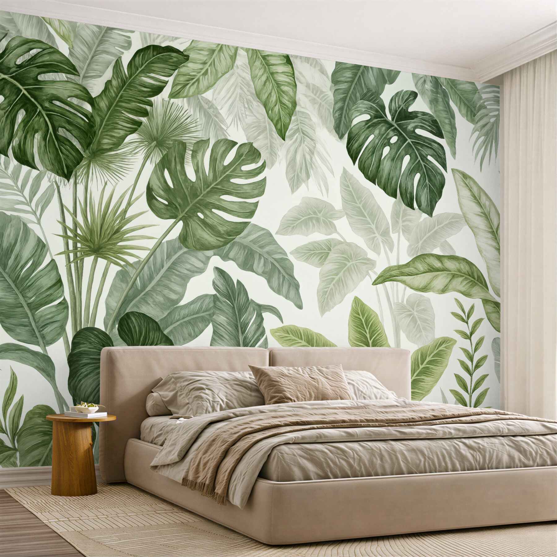 Fototapeta zielona dżungla w botanicznym stylu